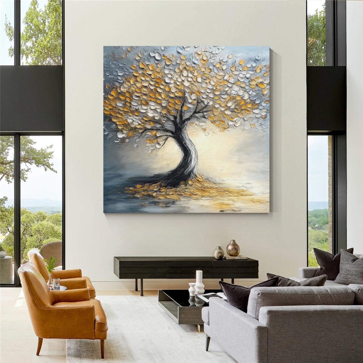 Tree Abstract Textured Wall Art #TP061
