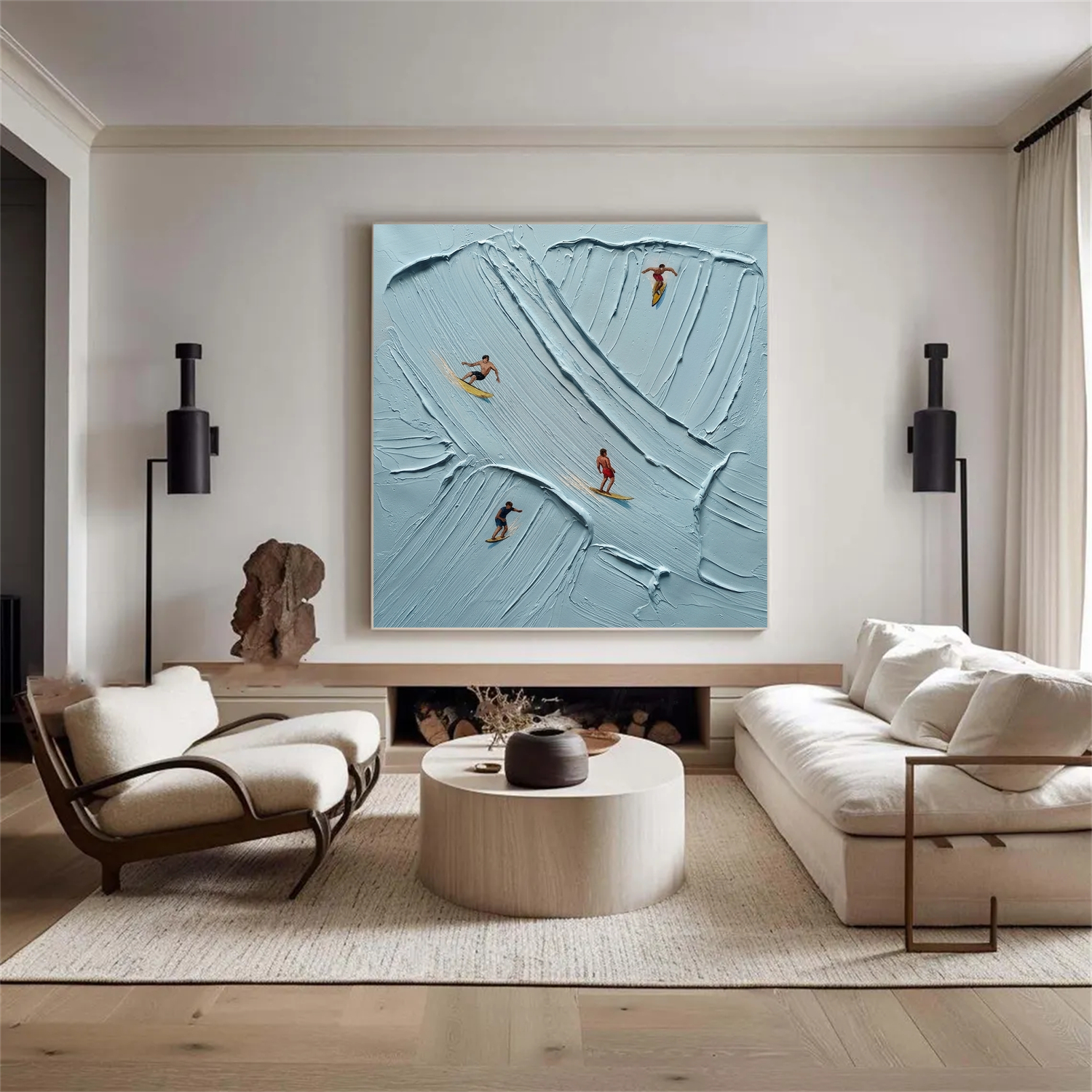 Surfing Sport Textured Wall Art #MS105