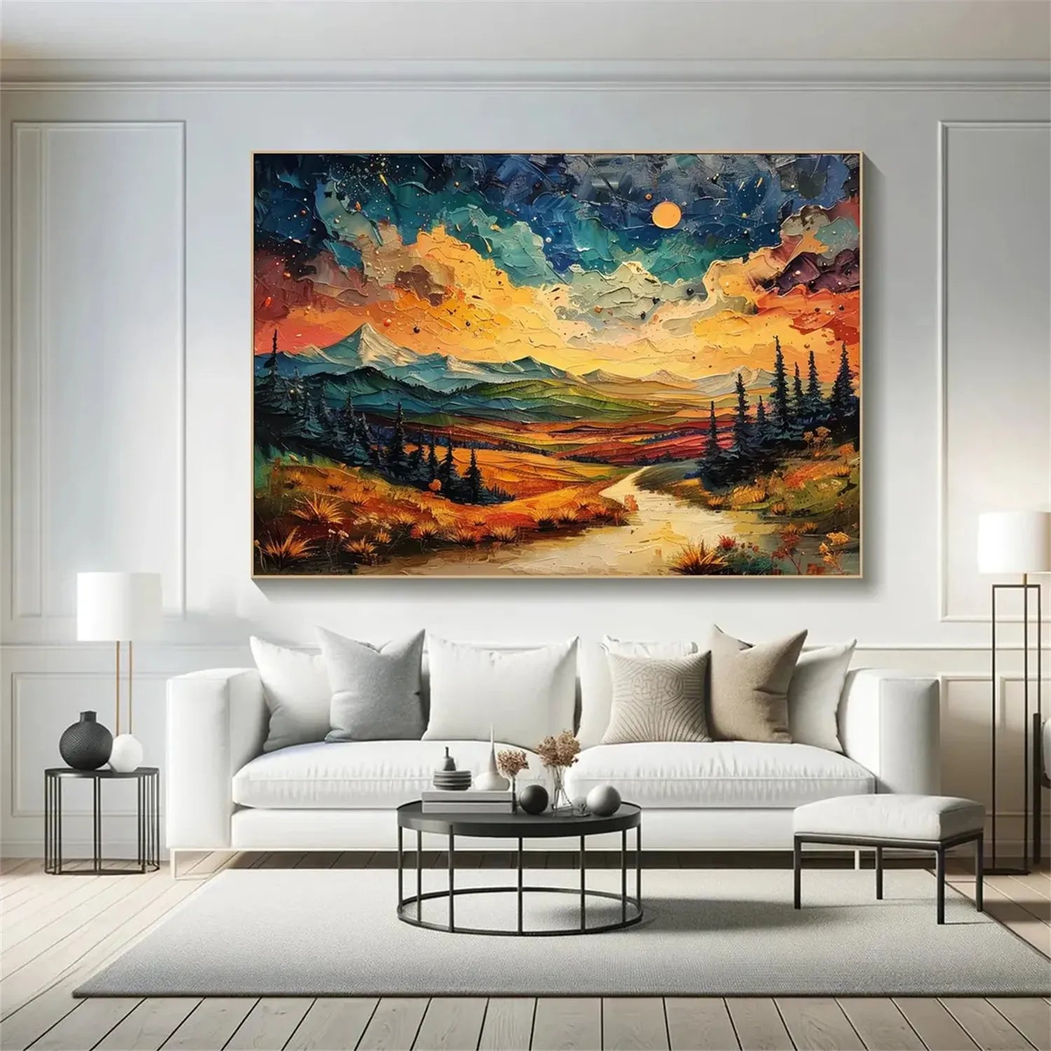 Colorful Landscape Abstract Wall Art #AP050