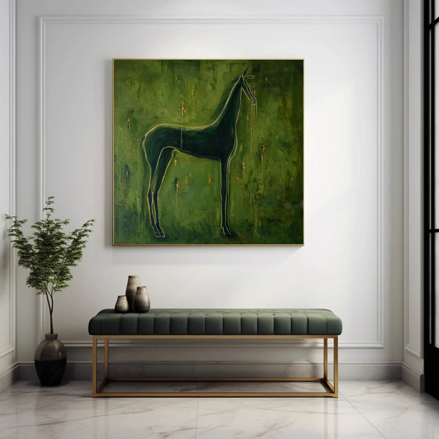 Abstract Animal Horse Wall Art #AC089