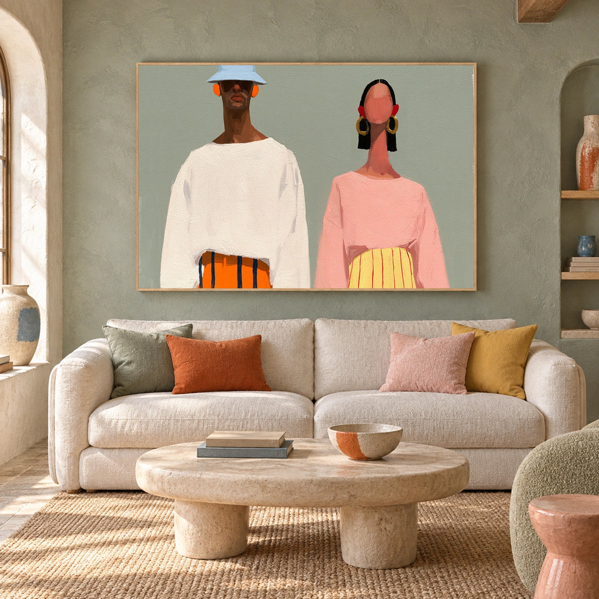 Abstract Portrait Canvas Art #AE184
