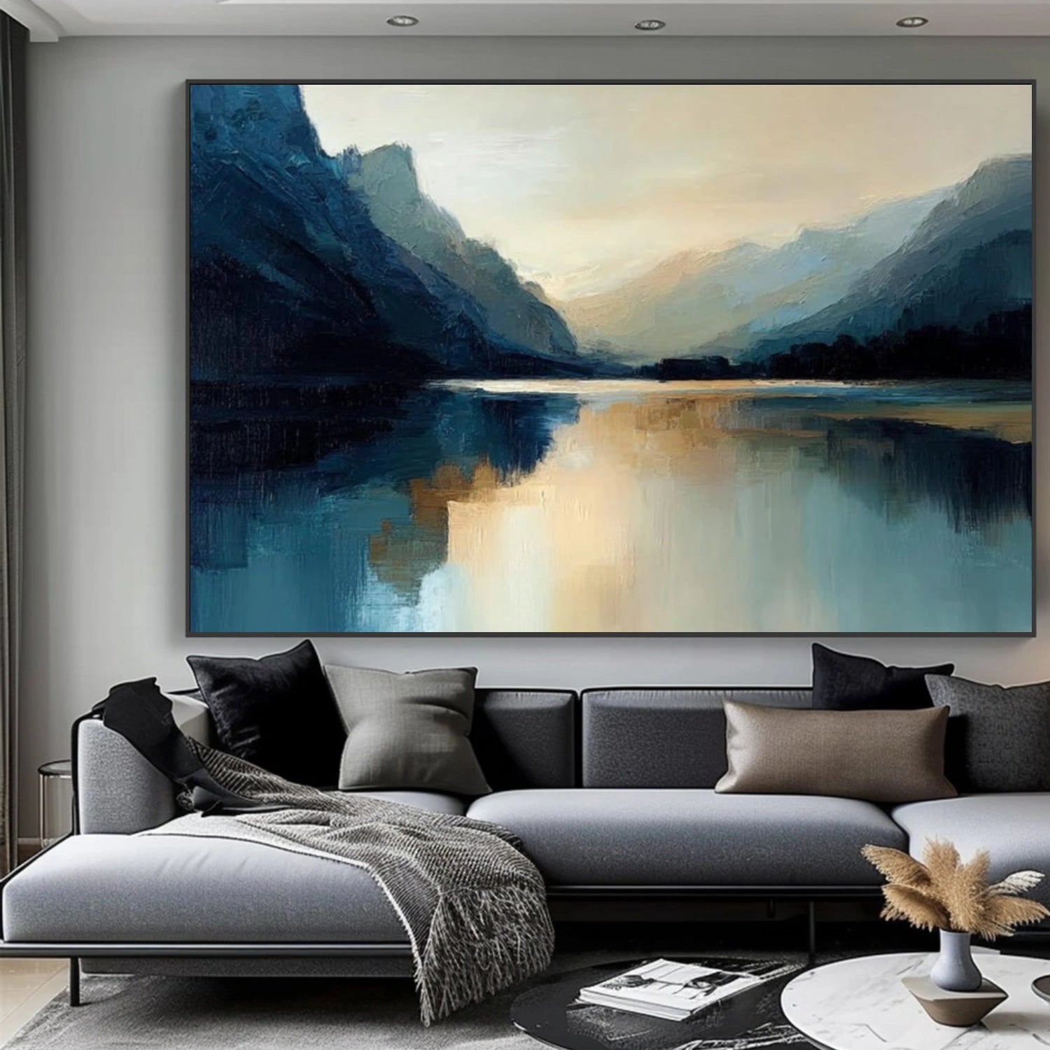 Ocean And Sky Abstract Wall Art #OS146