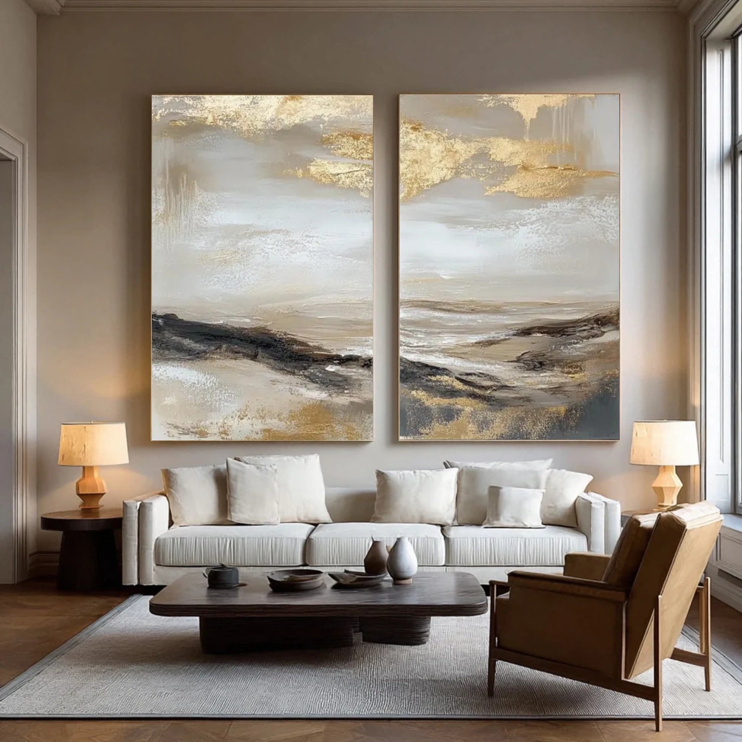 Abstract Canvas Wall Art Set of 2 #AP304