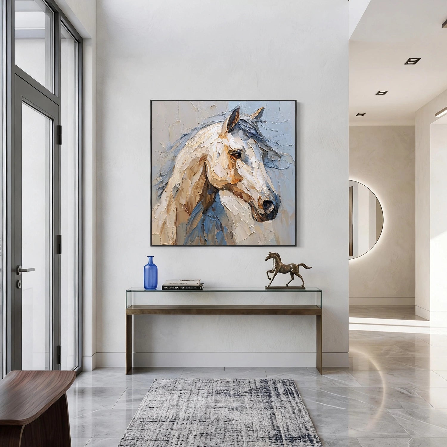 Abstract Animal Horse Textured Wall Art #AC139