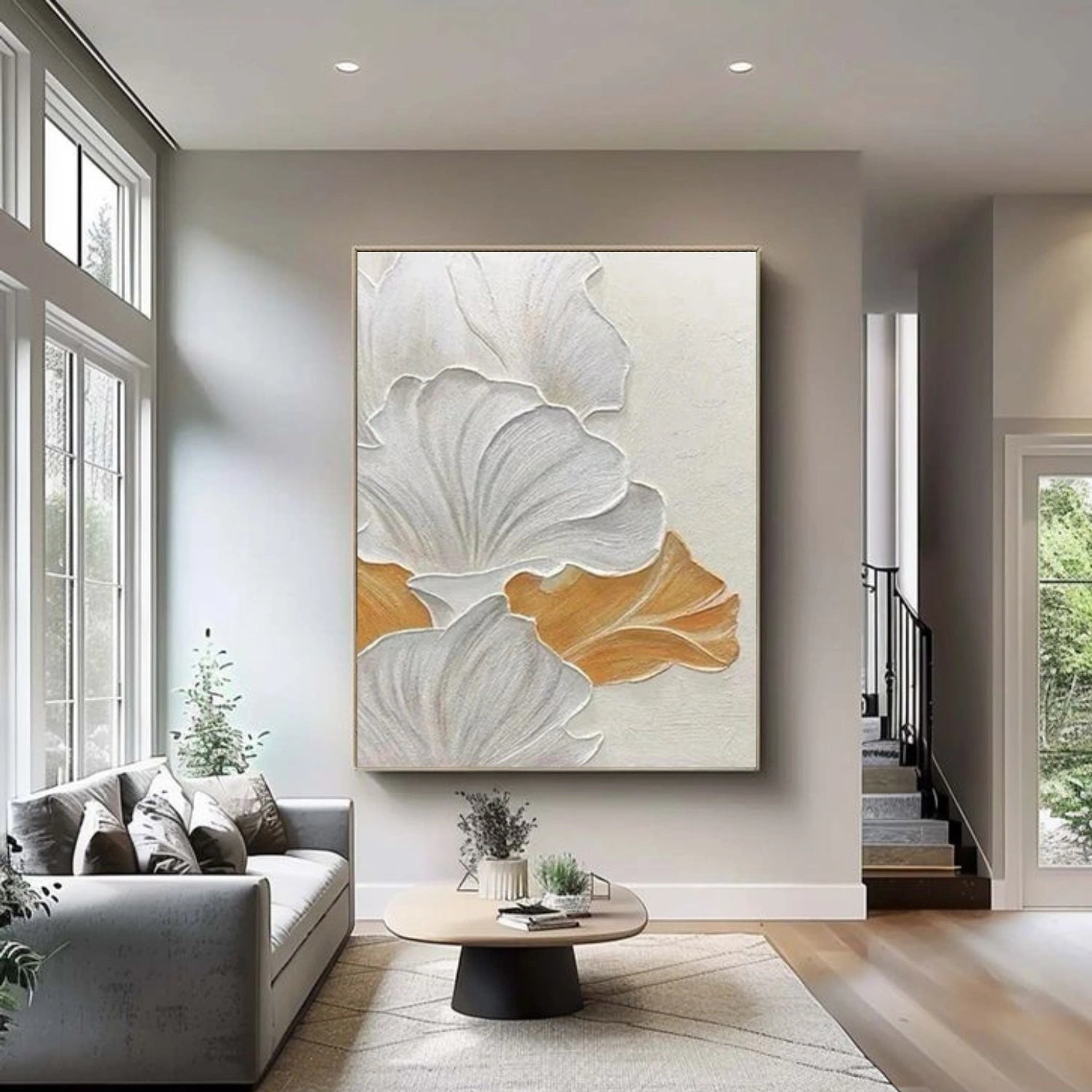 Flower Abstract Textured Wall Art #FP172