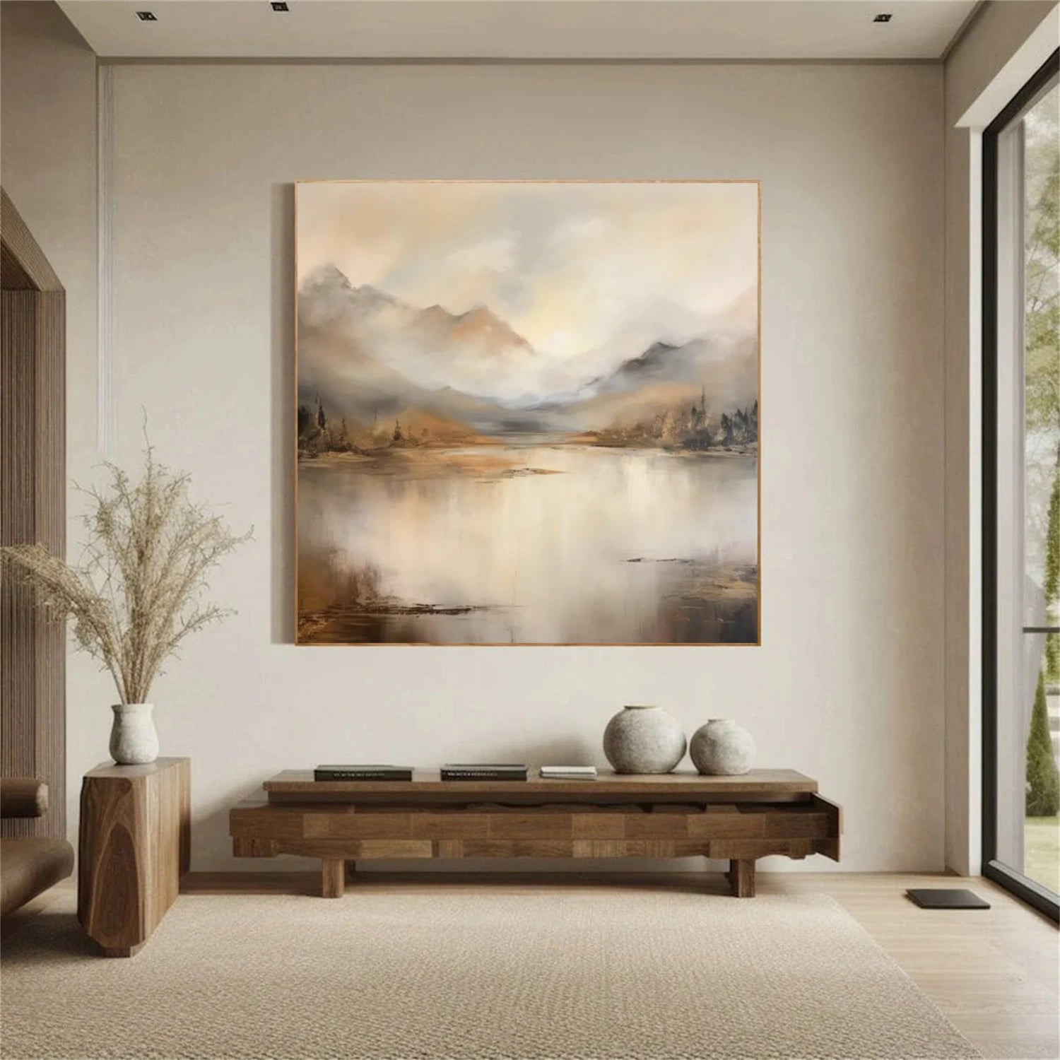 Abstract Mountain Canvas Art #MO020