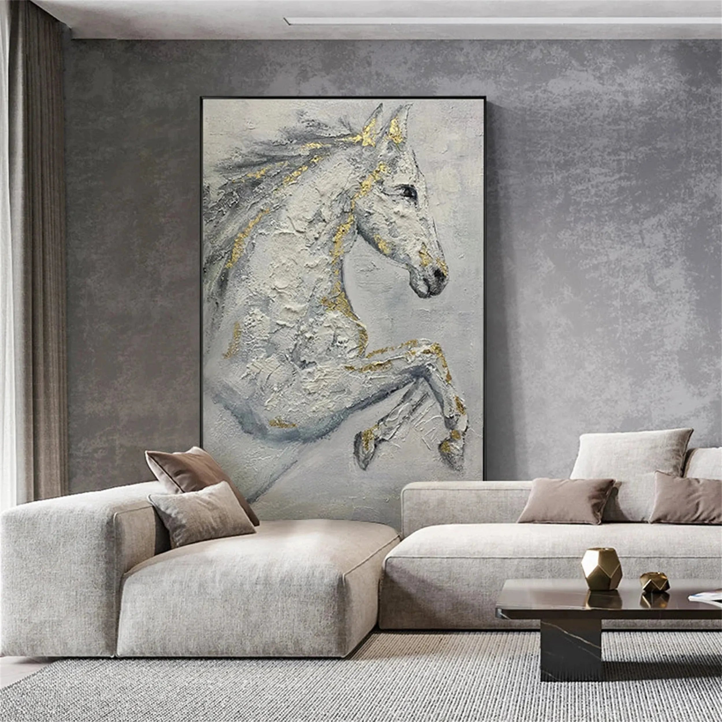 Animal Textured Canvas Art Painting #AC014