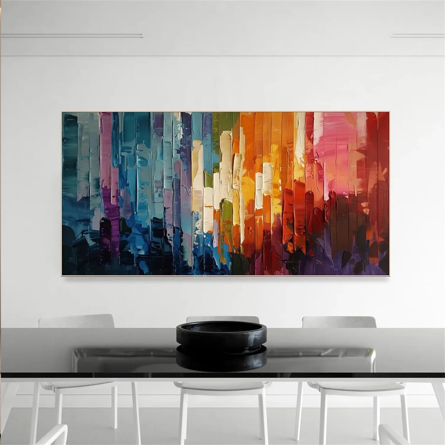 Colorful Abstract Textured Painting Canvas #AT052