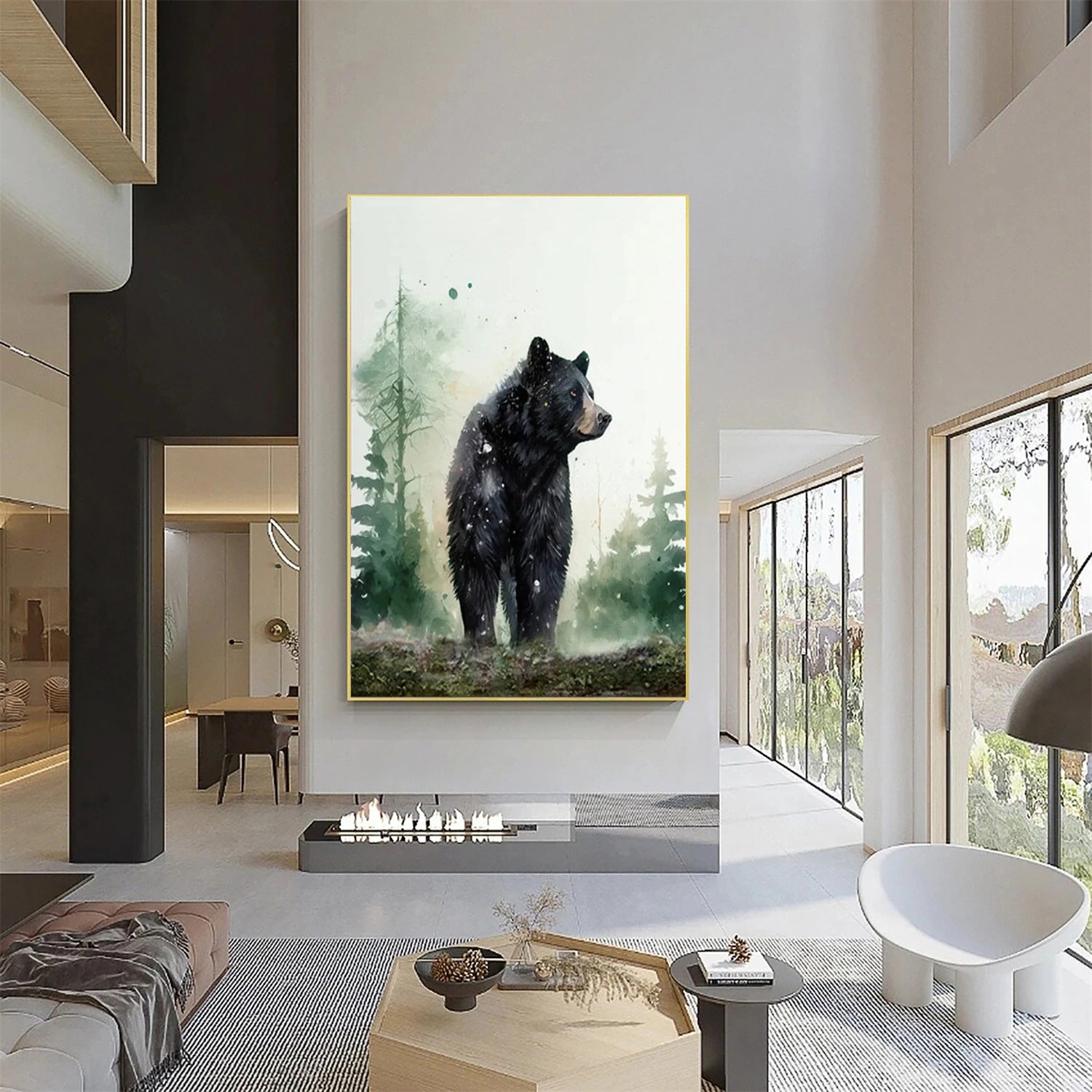 Abstract Animal Ursus thibetanus Wall Art #AC055