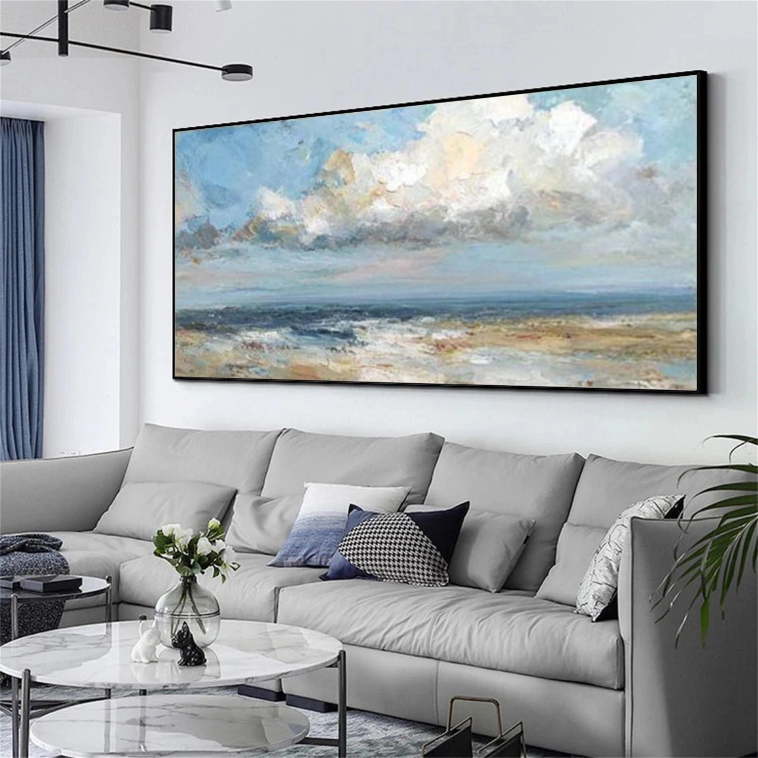 Ocean And Sky Abstract Wall Art #OS117