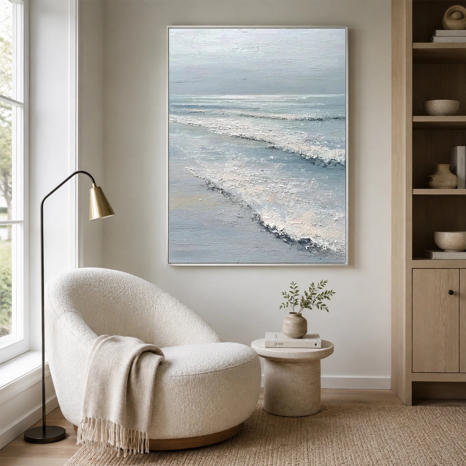 Ocean And Sky Abstract Textured Wall Art #OS191