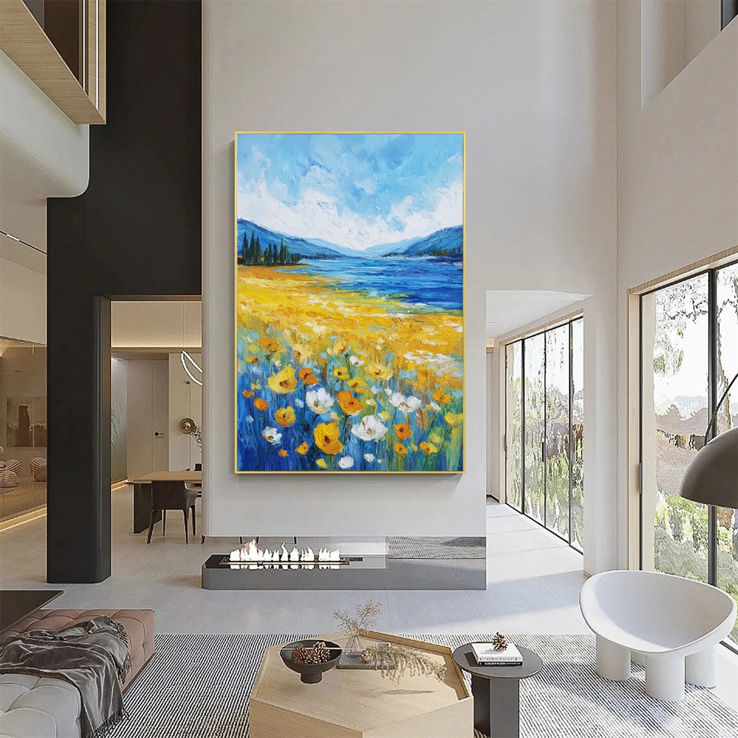 Flower Abstract Textured Wall Art #FP193