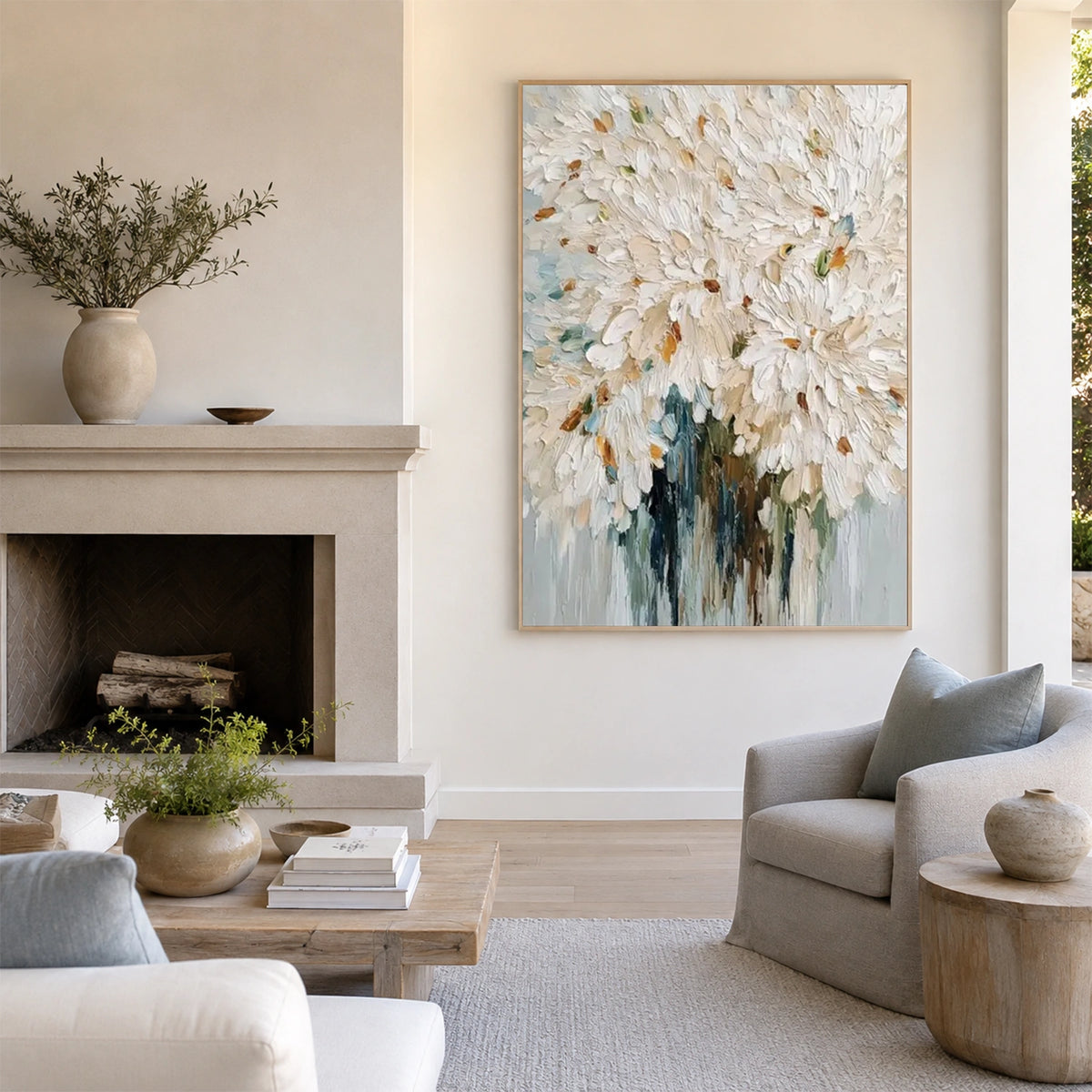 Flower Abstract Textured Wall Art #FP219