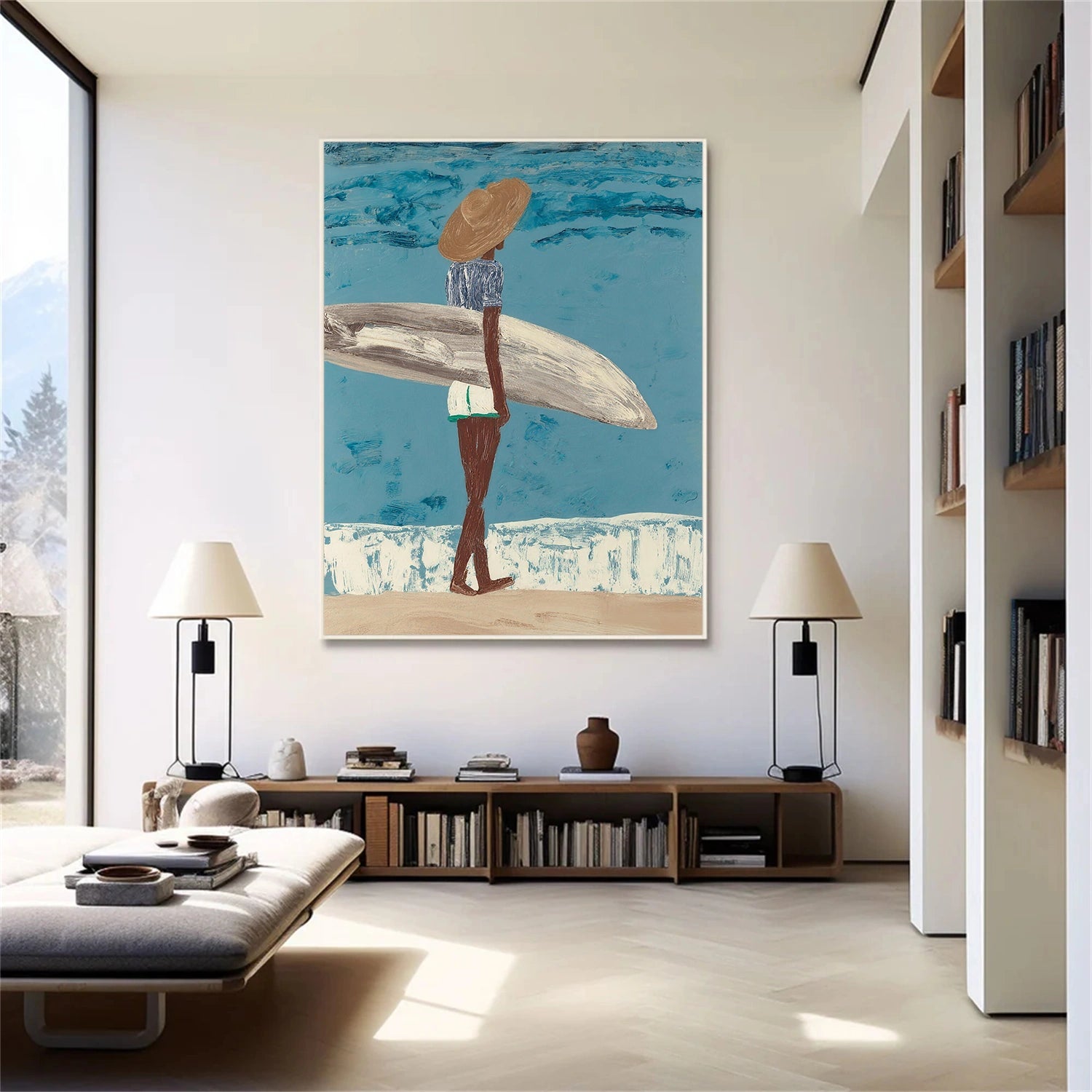 Abstract Portrait Canvas Art #AE098