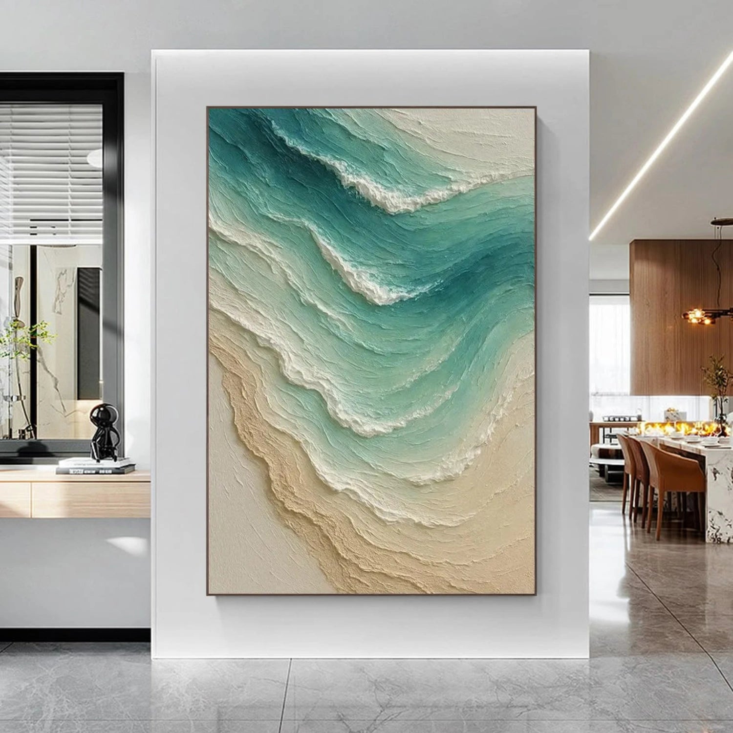Ocean Abstract Textured Wall Art #OP044