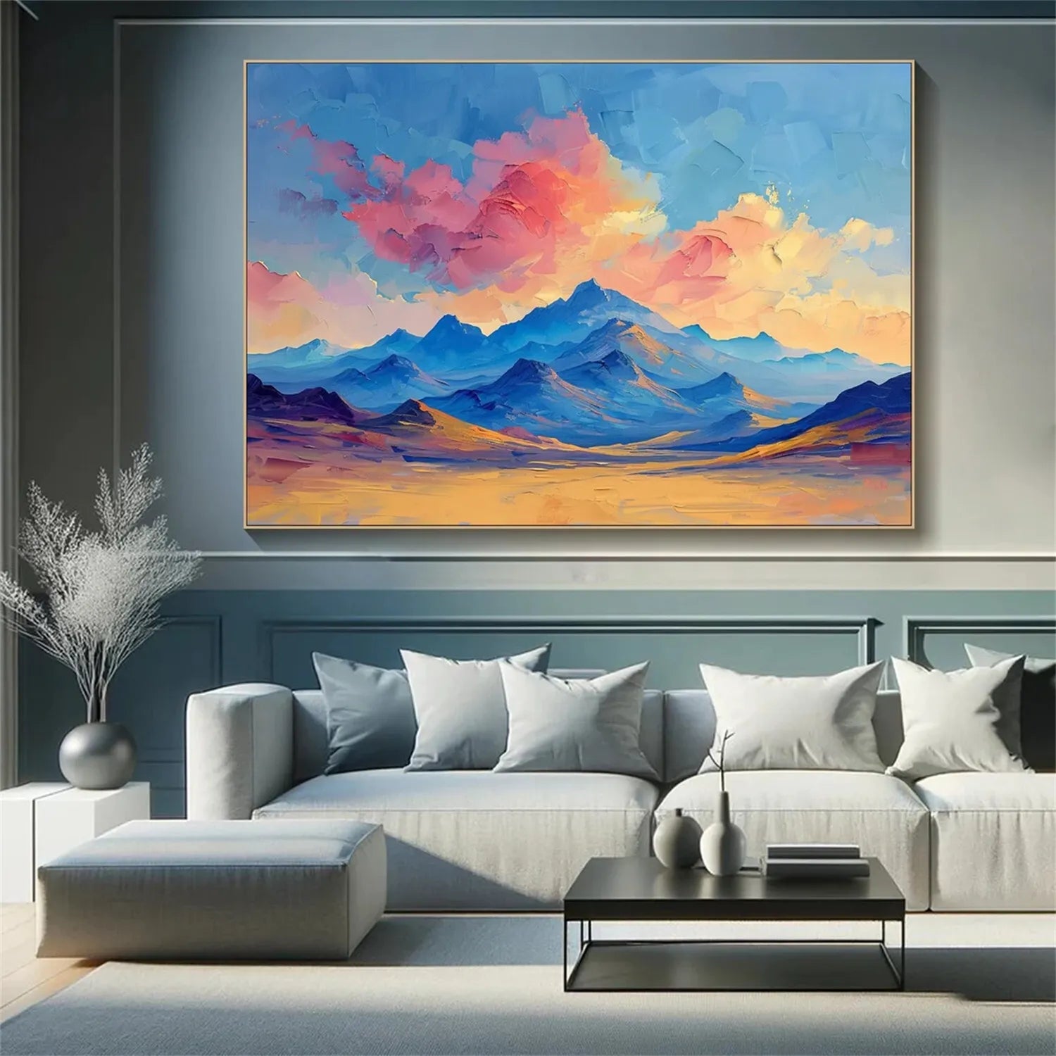 Colorful Landscape Abstract Wall Art #AP048