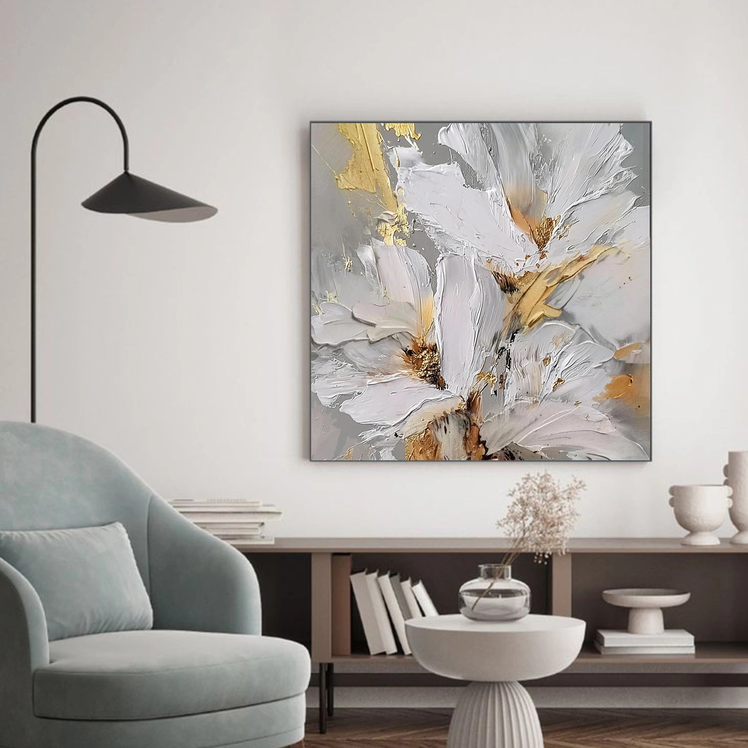 Flower Abstract Textured Wall Art #FP169