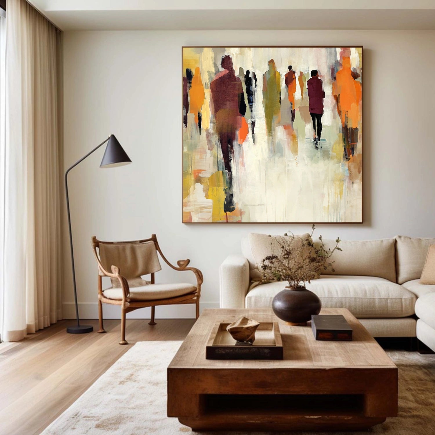 Colorful Abstract People Canvas Art #AE075
