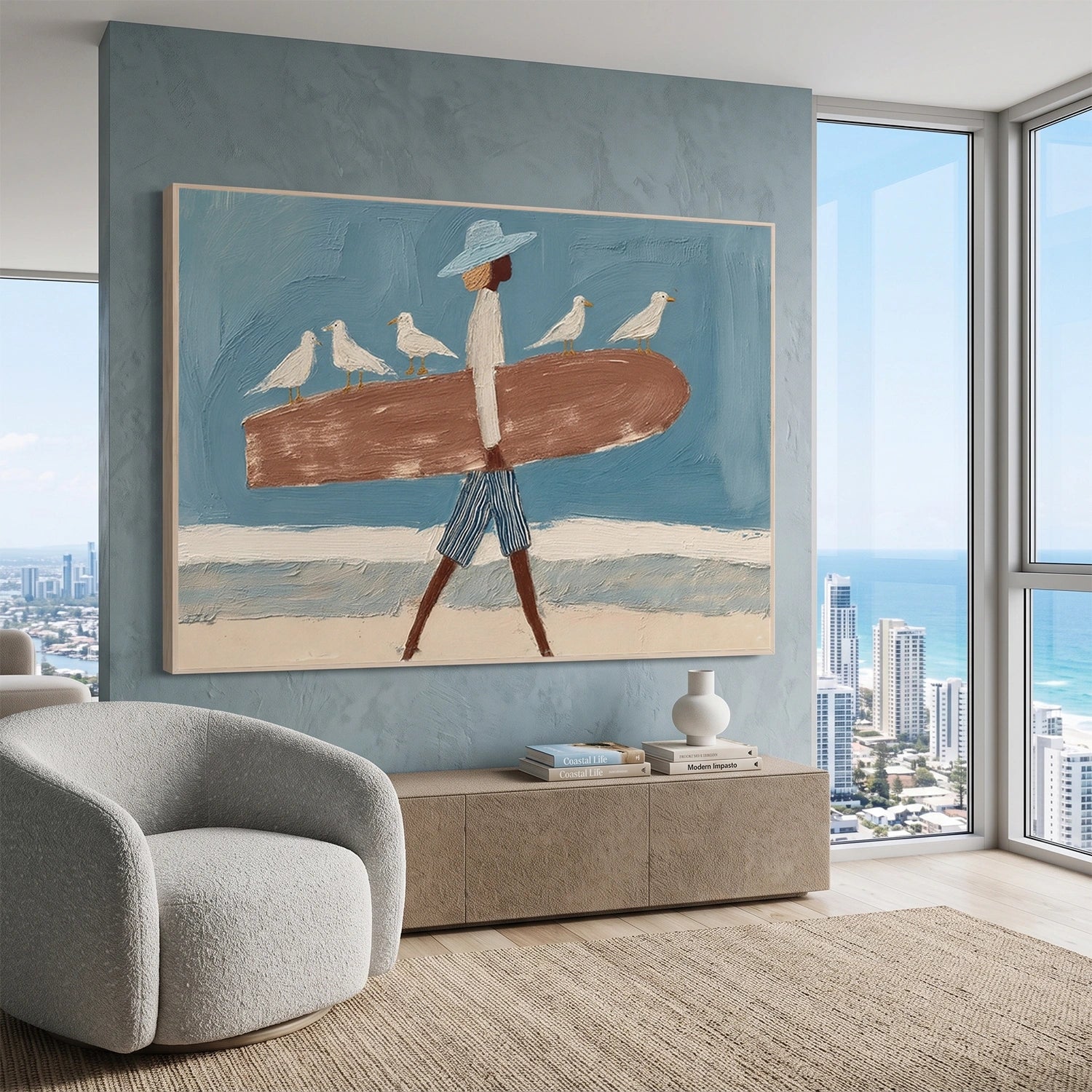 Abstract Portrait Textured Canvas Art #AE138