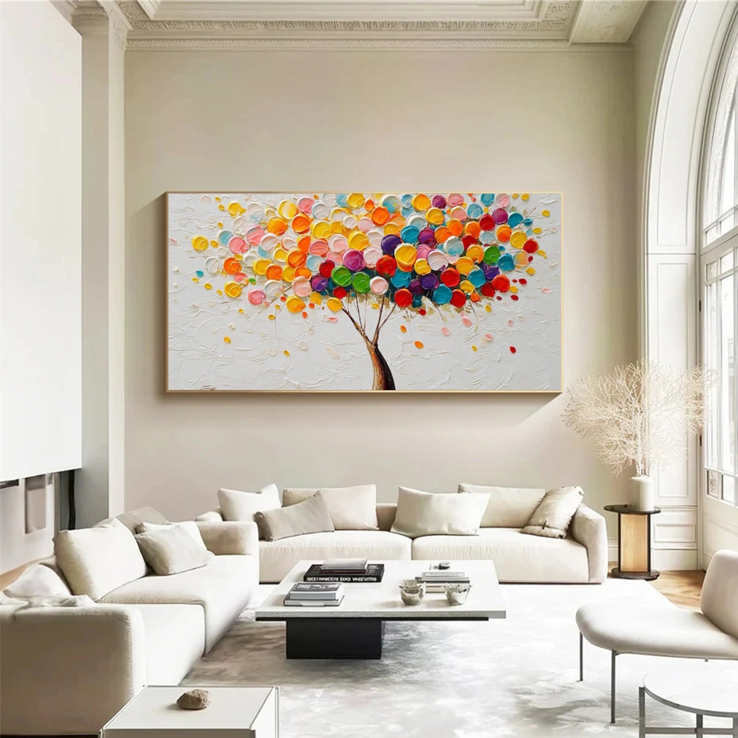 Colorful Tree Abstract Textured Wall Art #TP103