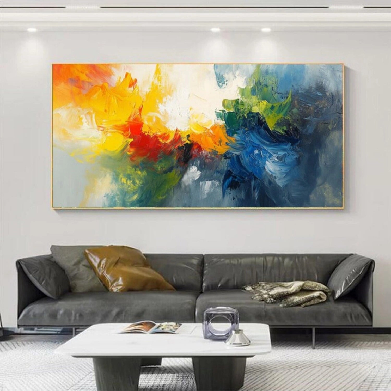 Colorful Abstract Painting Canvas #AP082