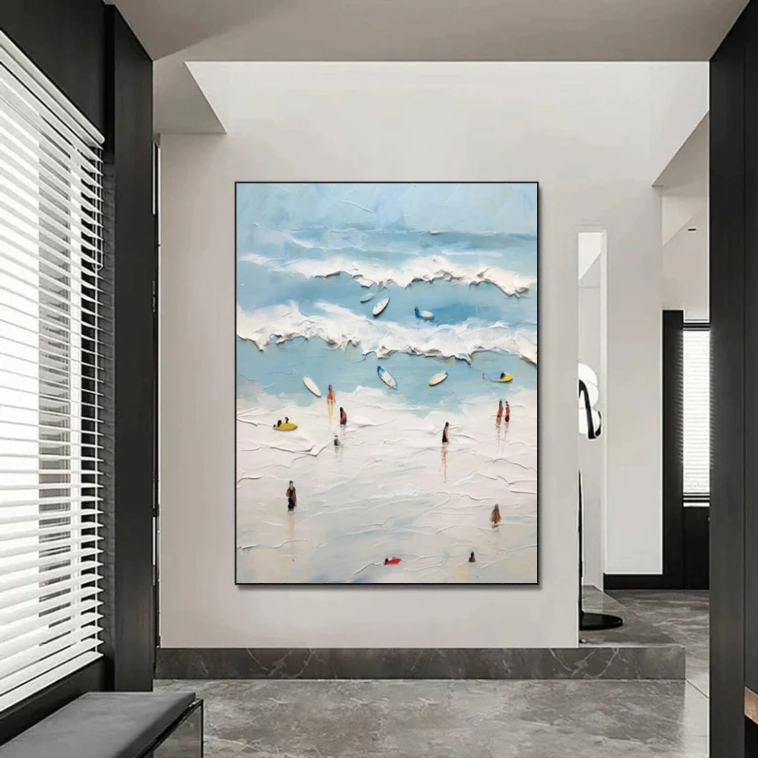 Surfing Sport Textured Wall Art #MS015