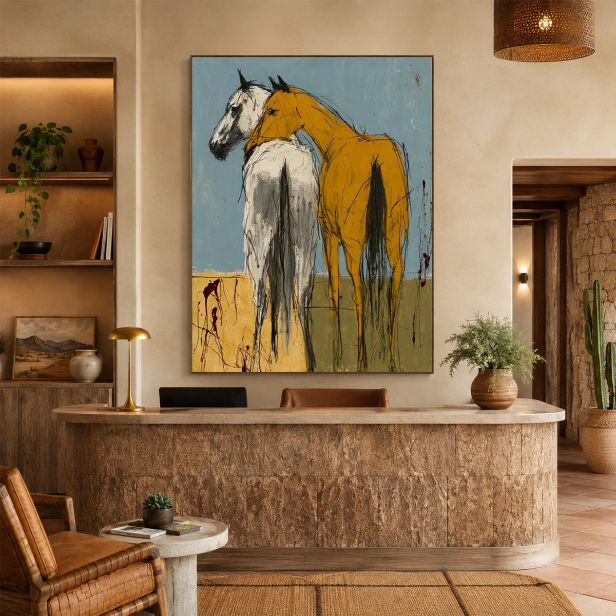 Abstract Animal Horse Wall Art #AC156