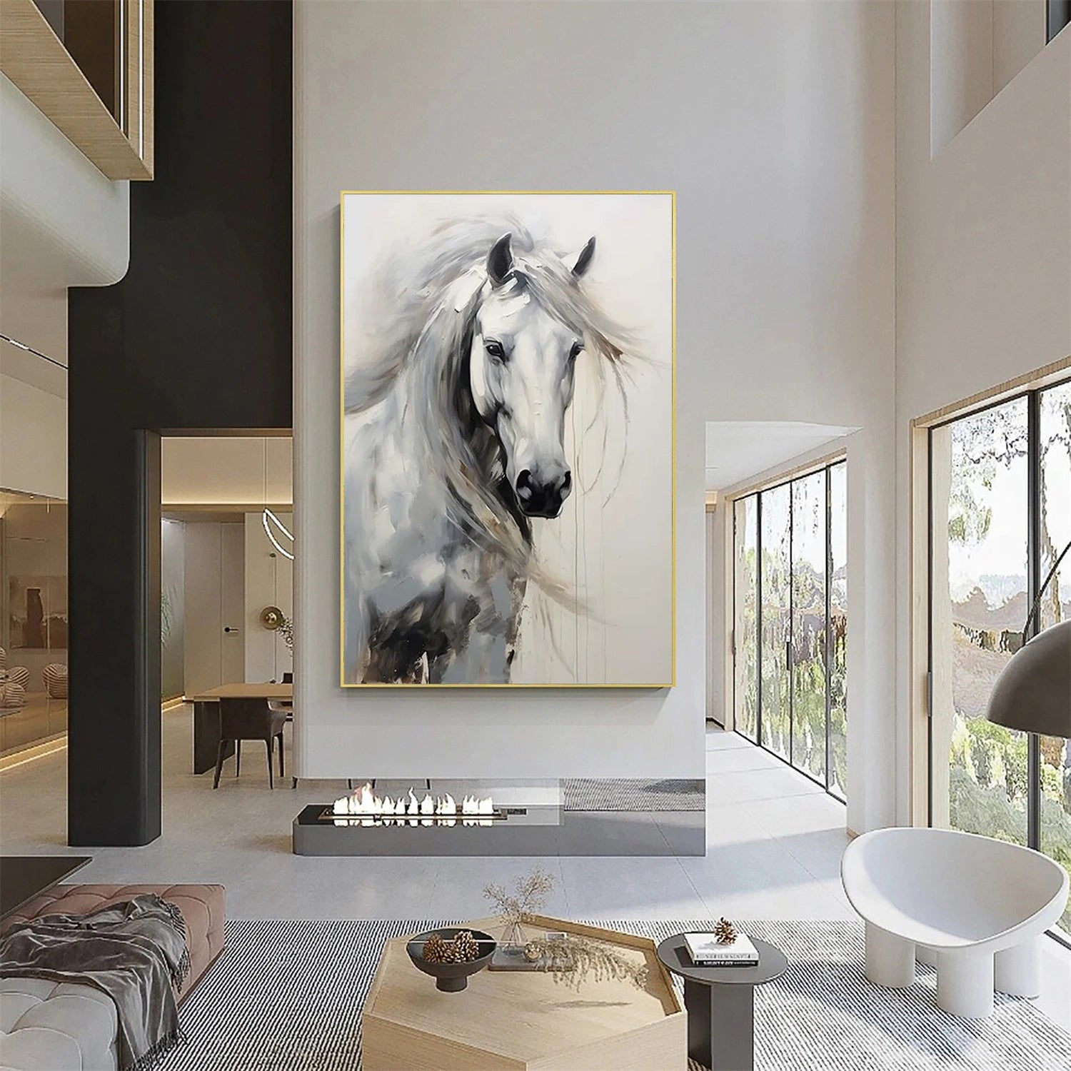 Abstract Animal Horse Wall Art #AC049