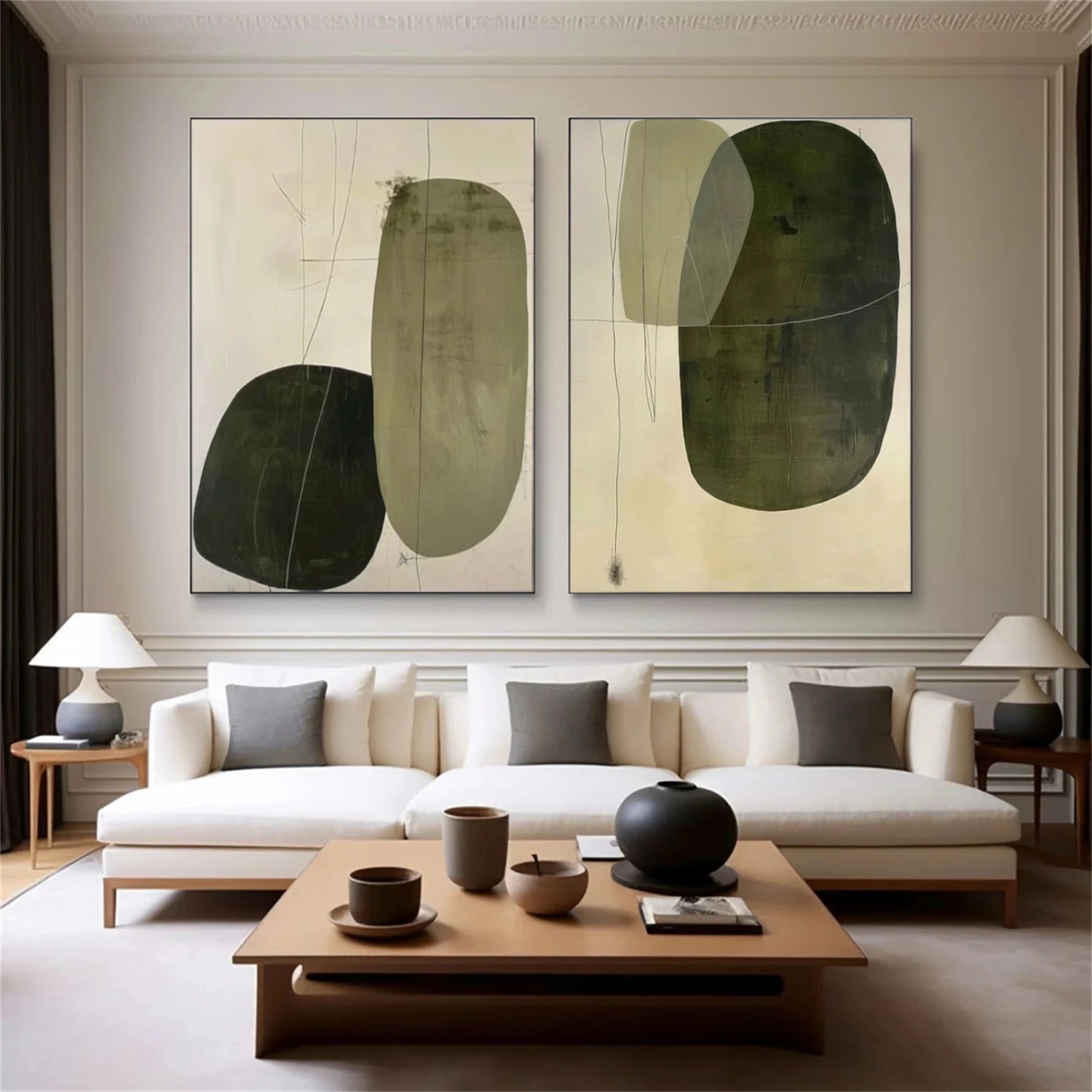 Abstract Painting Canvas Set of 2 #AP180