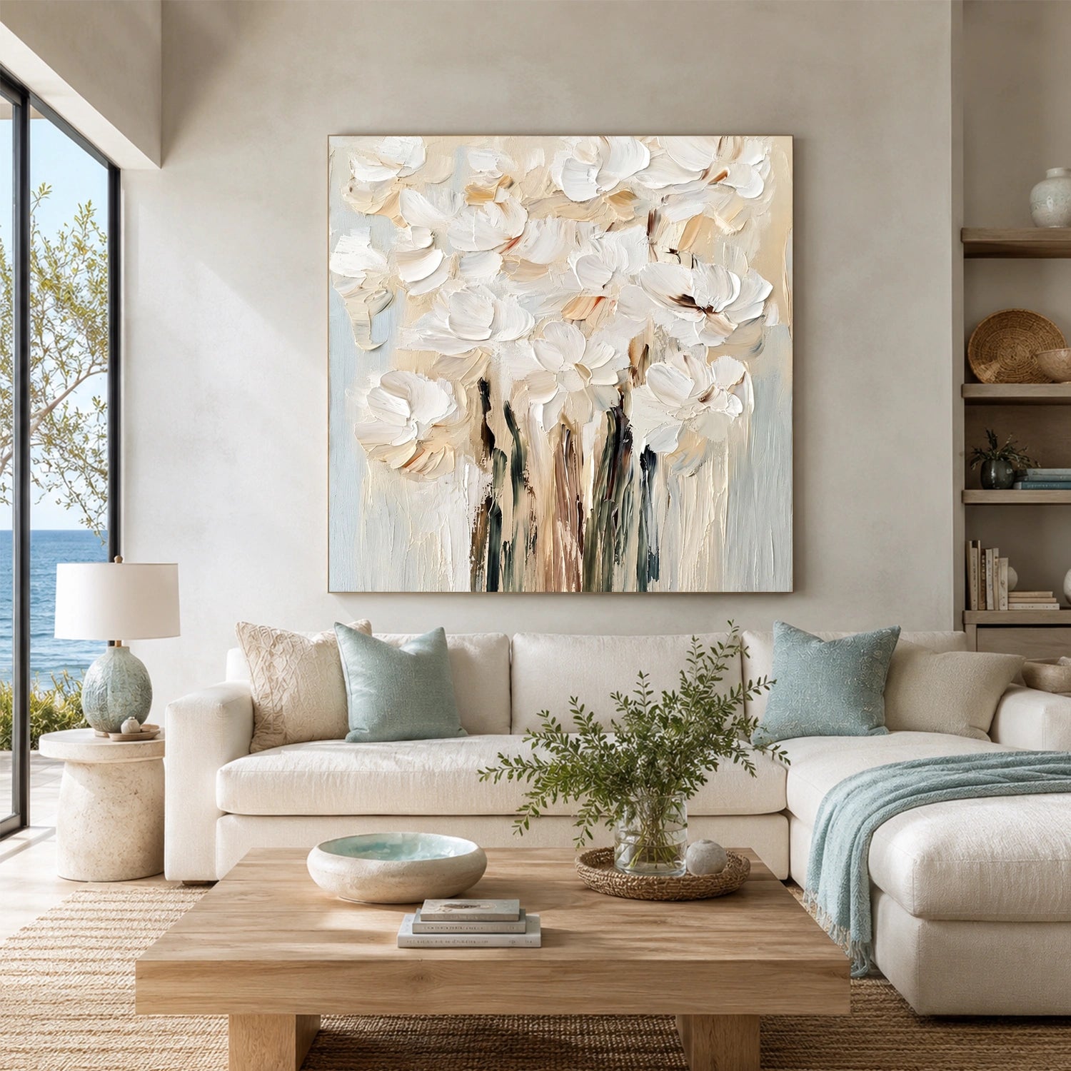 Flower Abstract Textured Wall Art #FP199