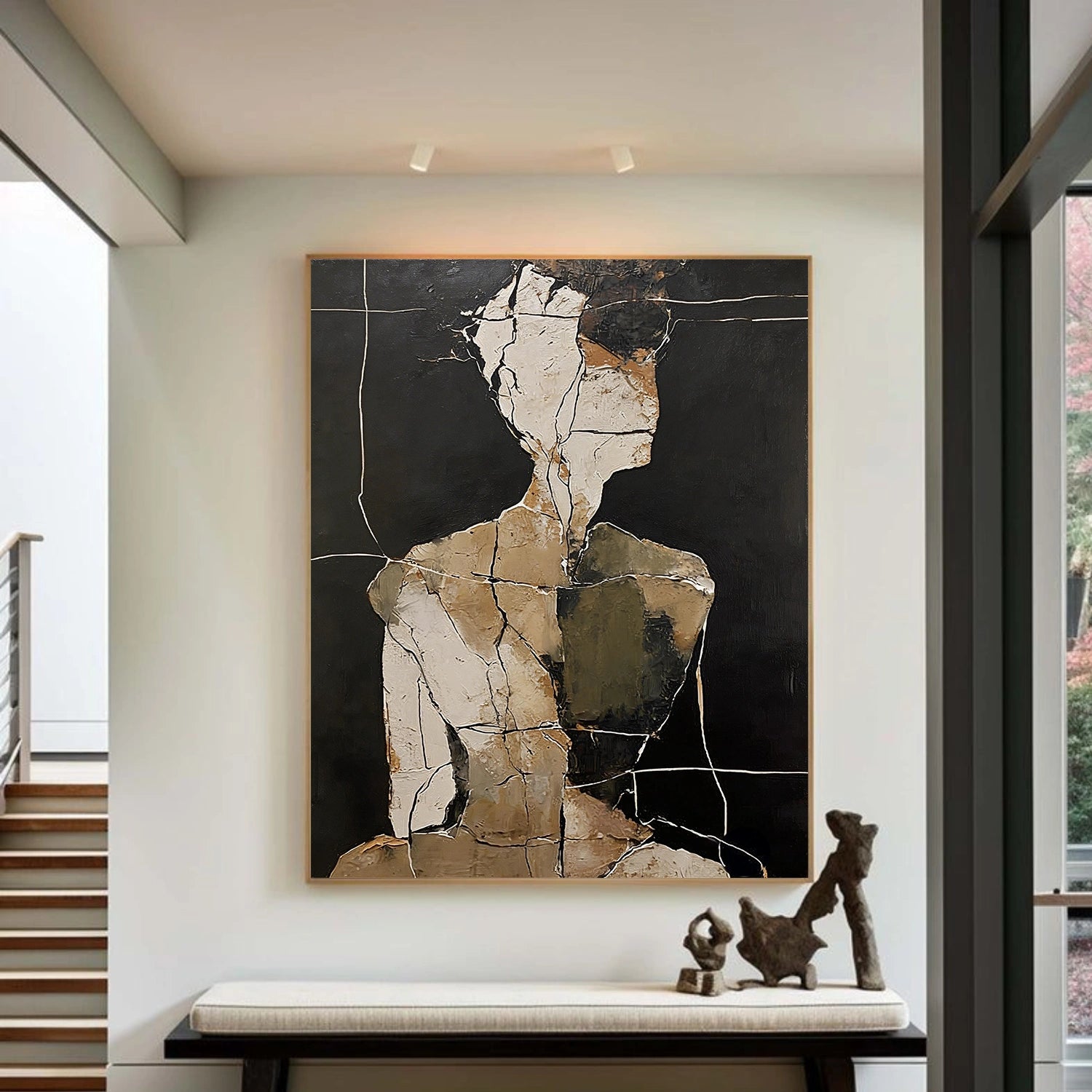 Abstract Portrait Canvas Art #AE118