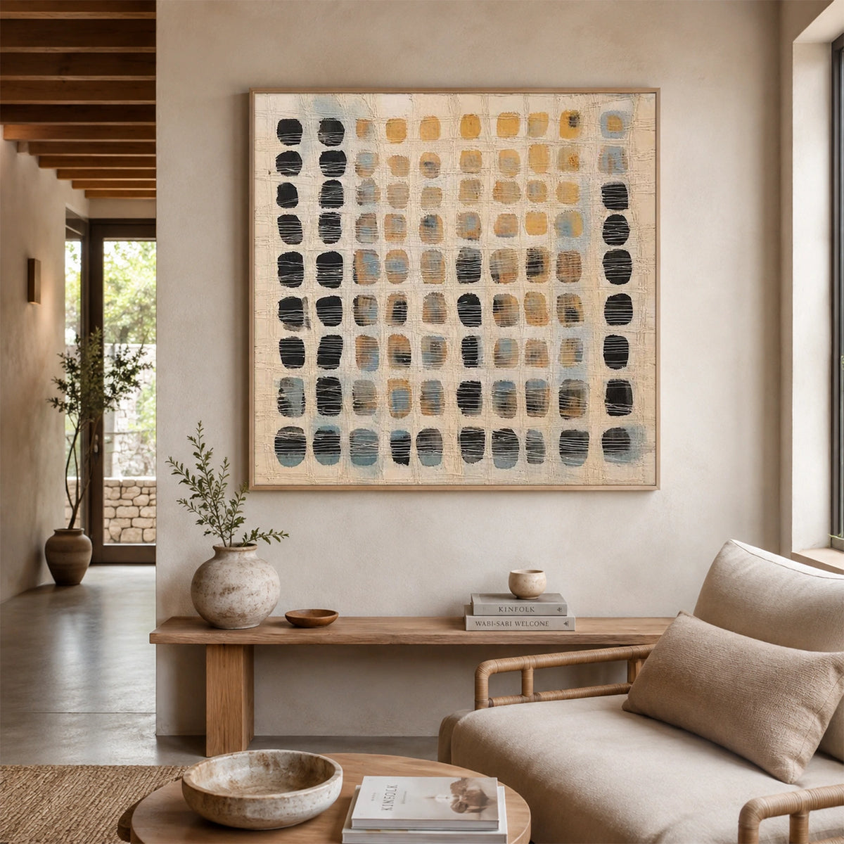 Wabi Sabi Textured Canvas Art #WS153