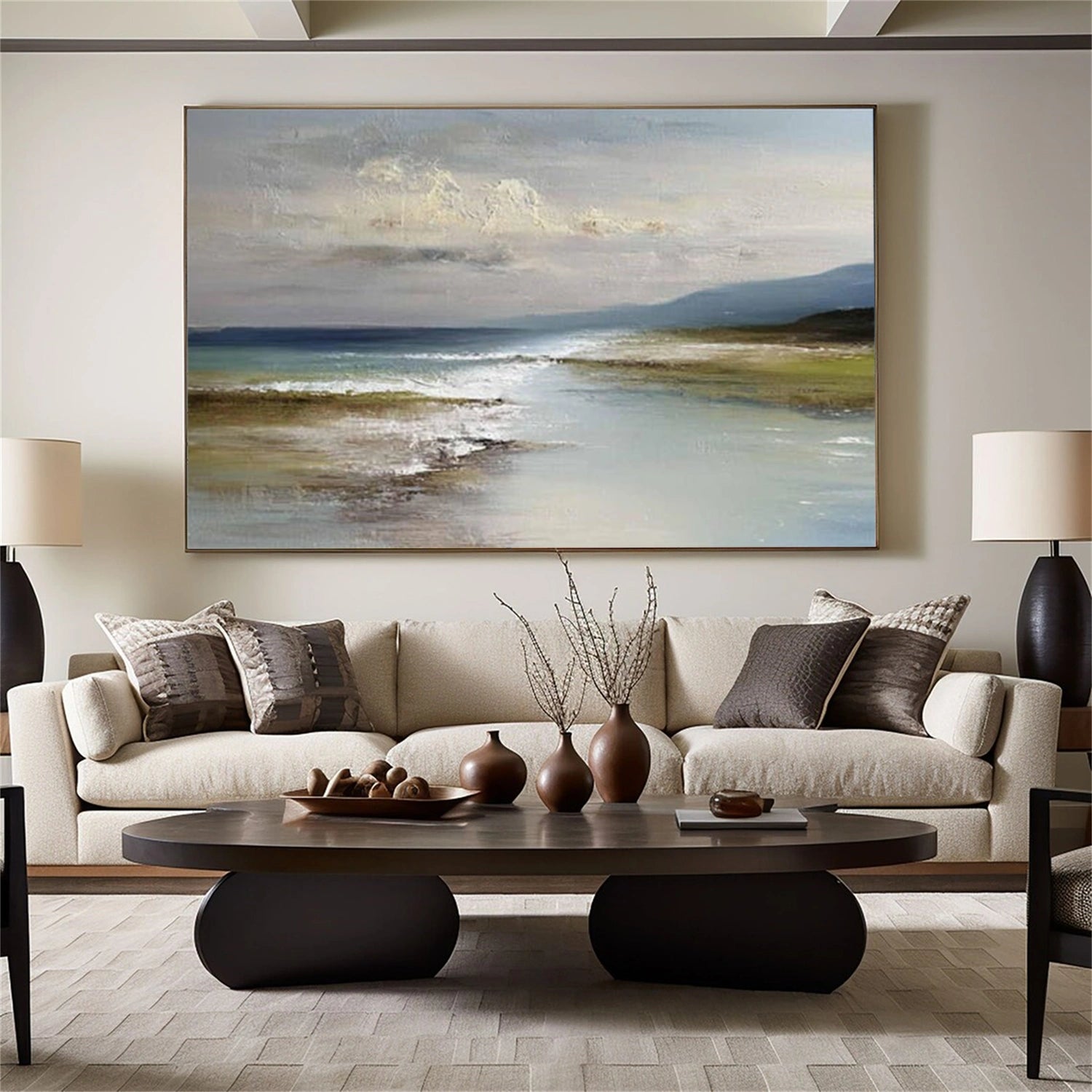 Ocean And Sky Abstract Wall Art #OS118