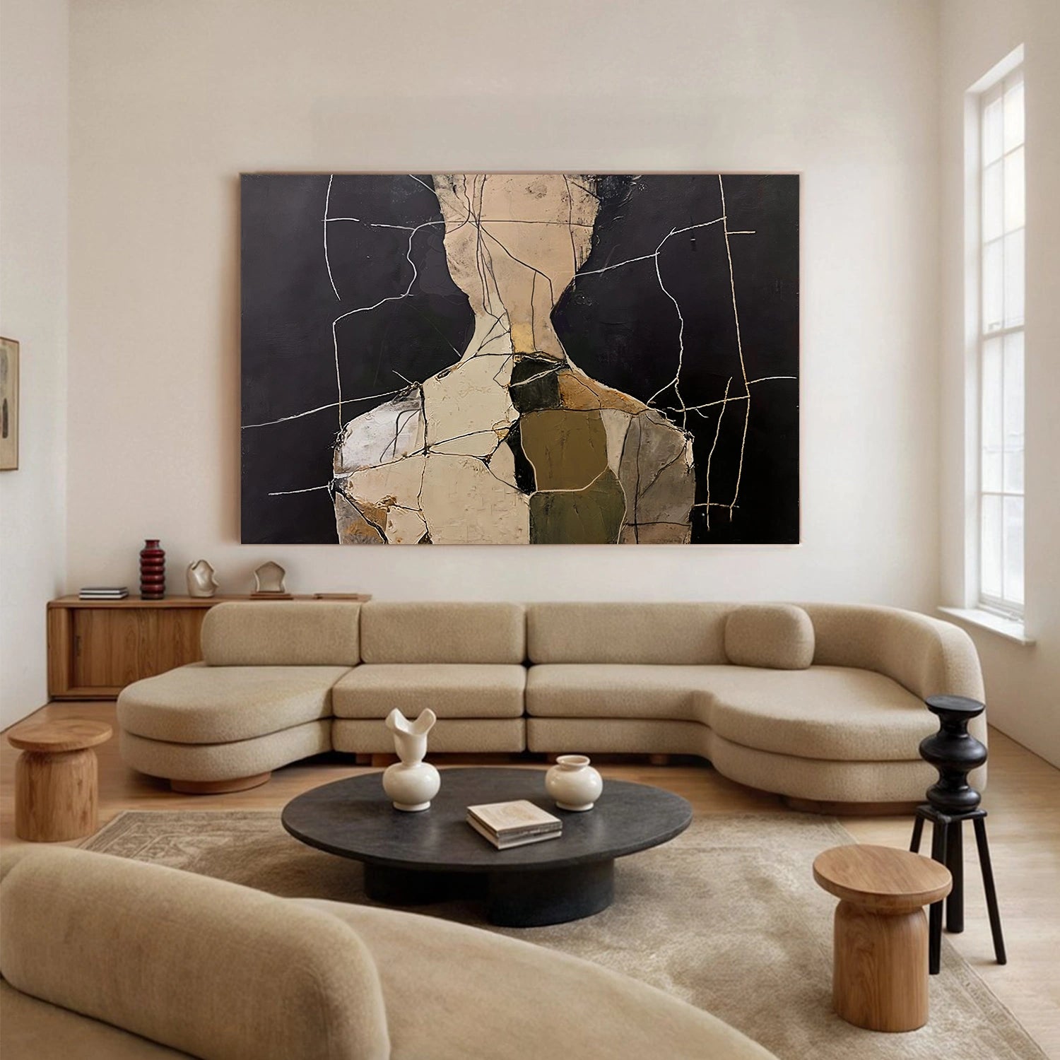 Abstract Portrait Canvas Art #AE117