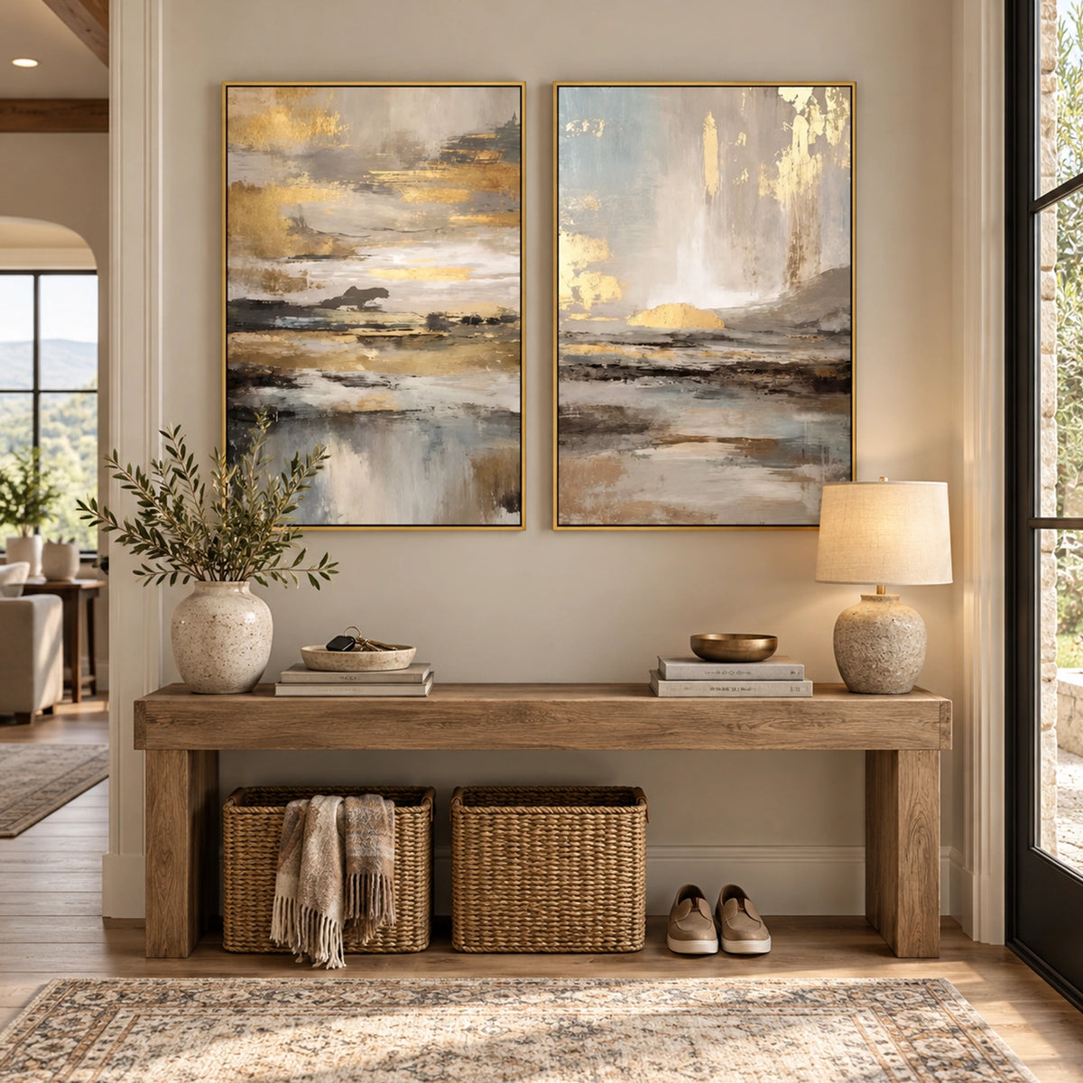 Abstract Textured Wall Art Set of 2 #AT196