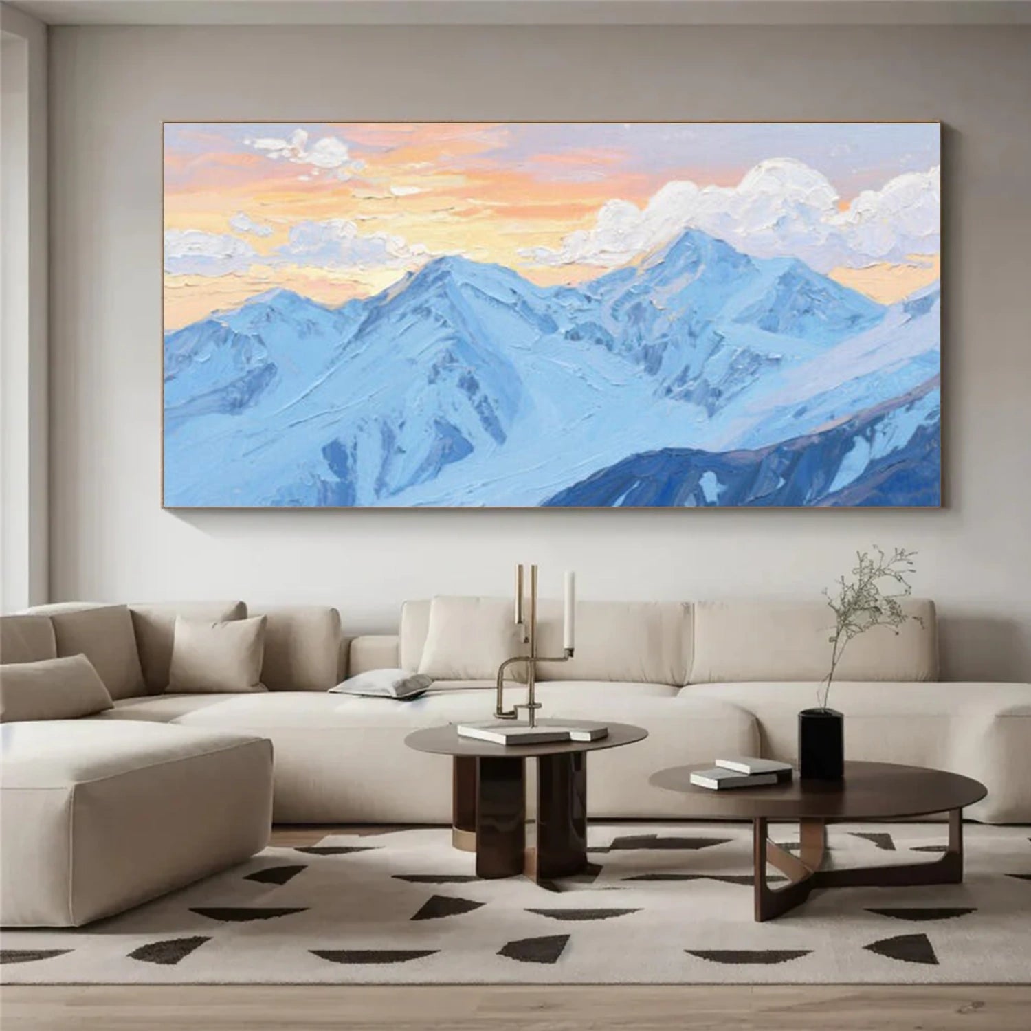 Abstract Mountain Canvas Art #MO044