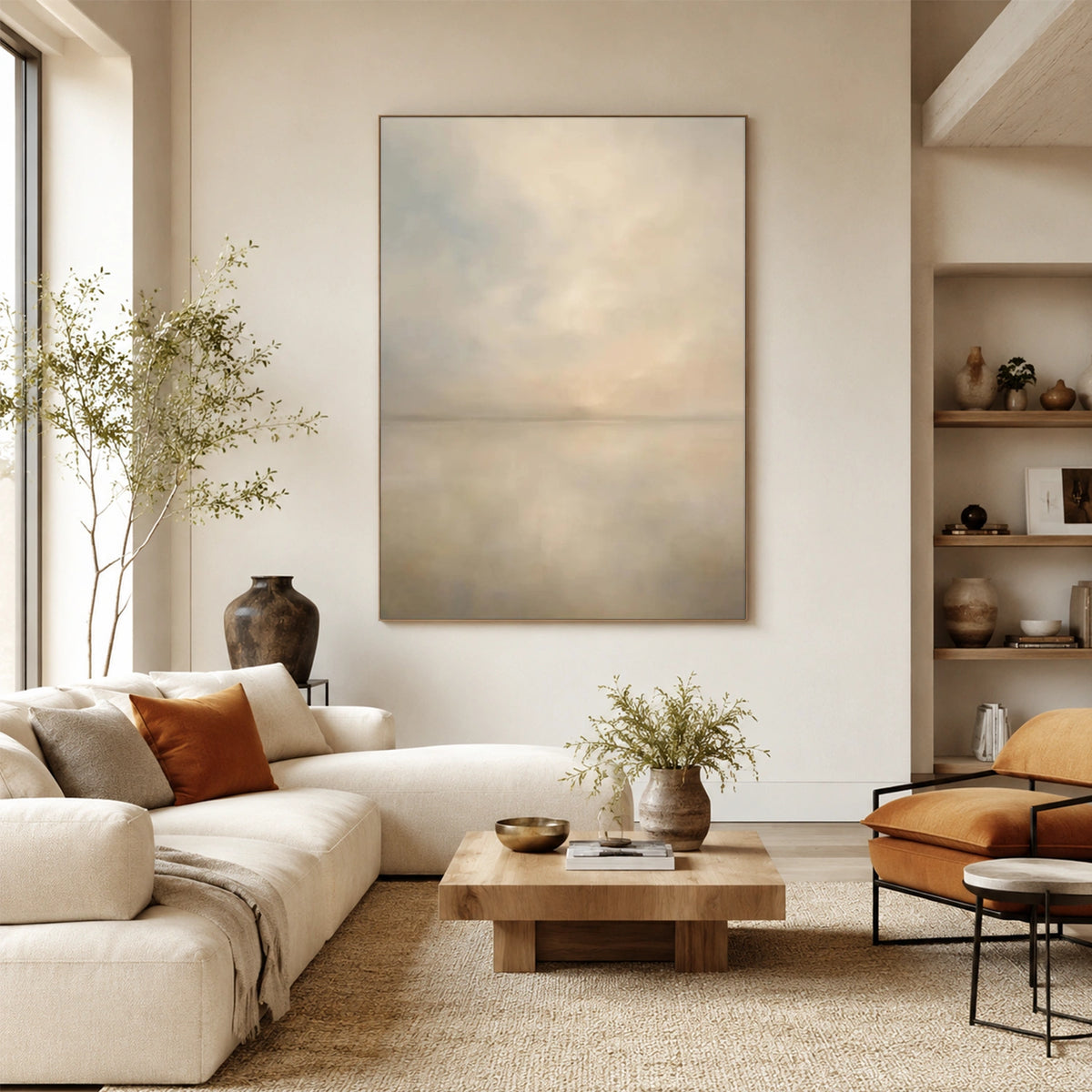 Ocean And Sky Abstract Wall Art #OS237