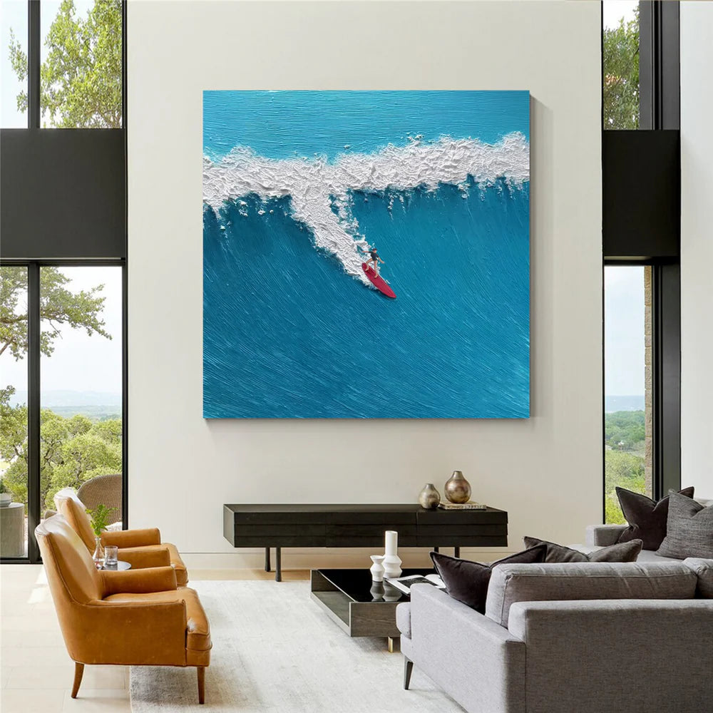 Surfing Sport Textured Wall Art #MS029