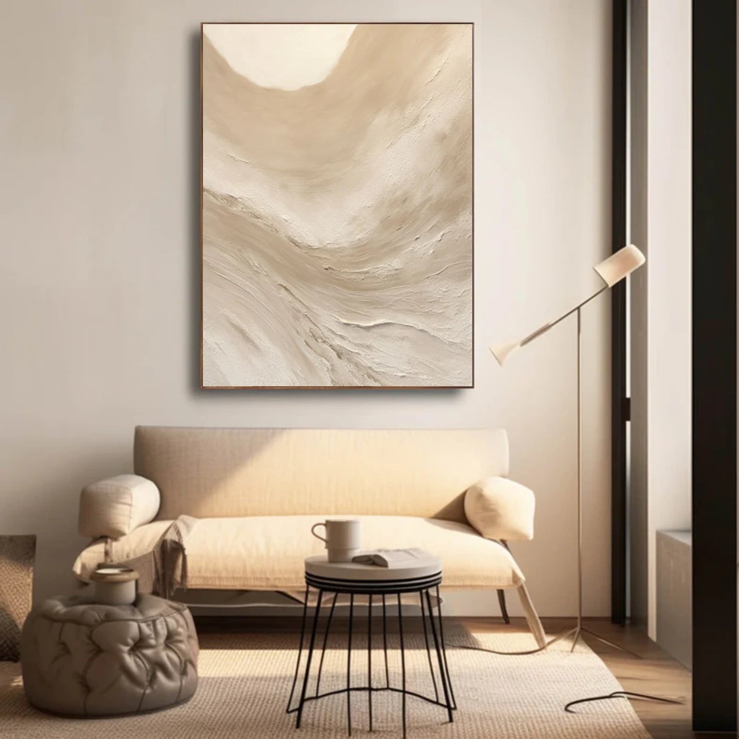 Beige and Brown Minimalist Canvas Art #MT160