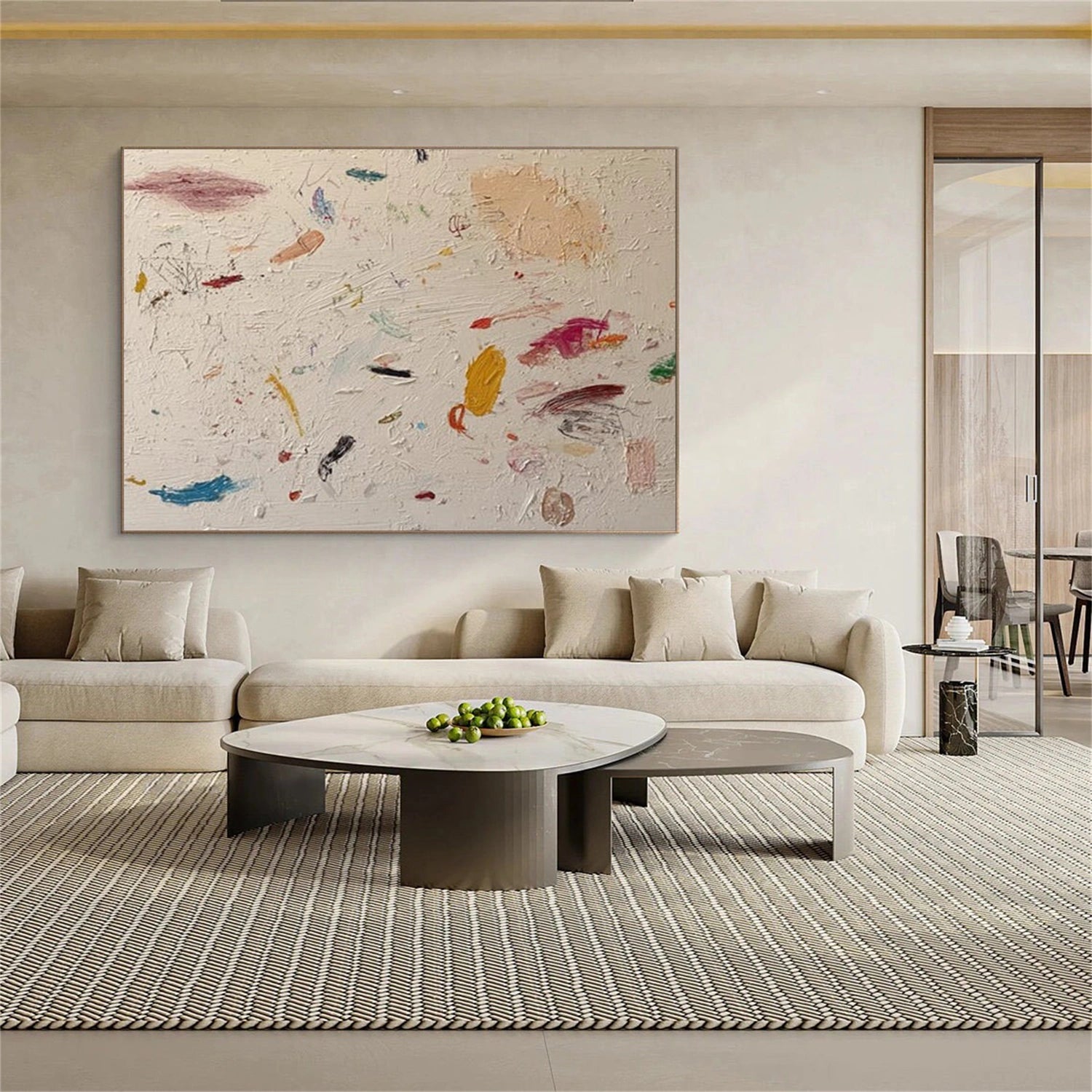 Colorful Abstract Textured Wall Art #AT144