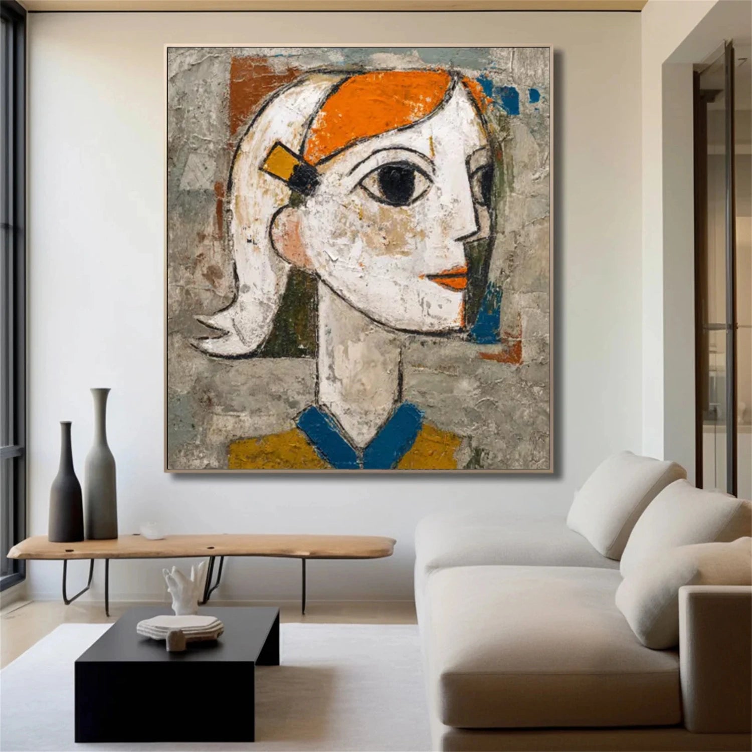 Abstract Portrait Canvas Art #AE050