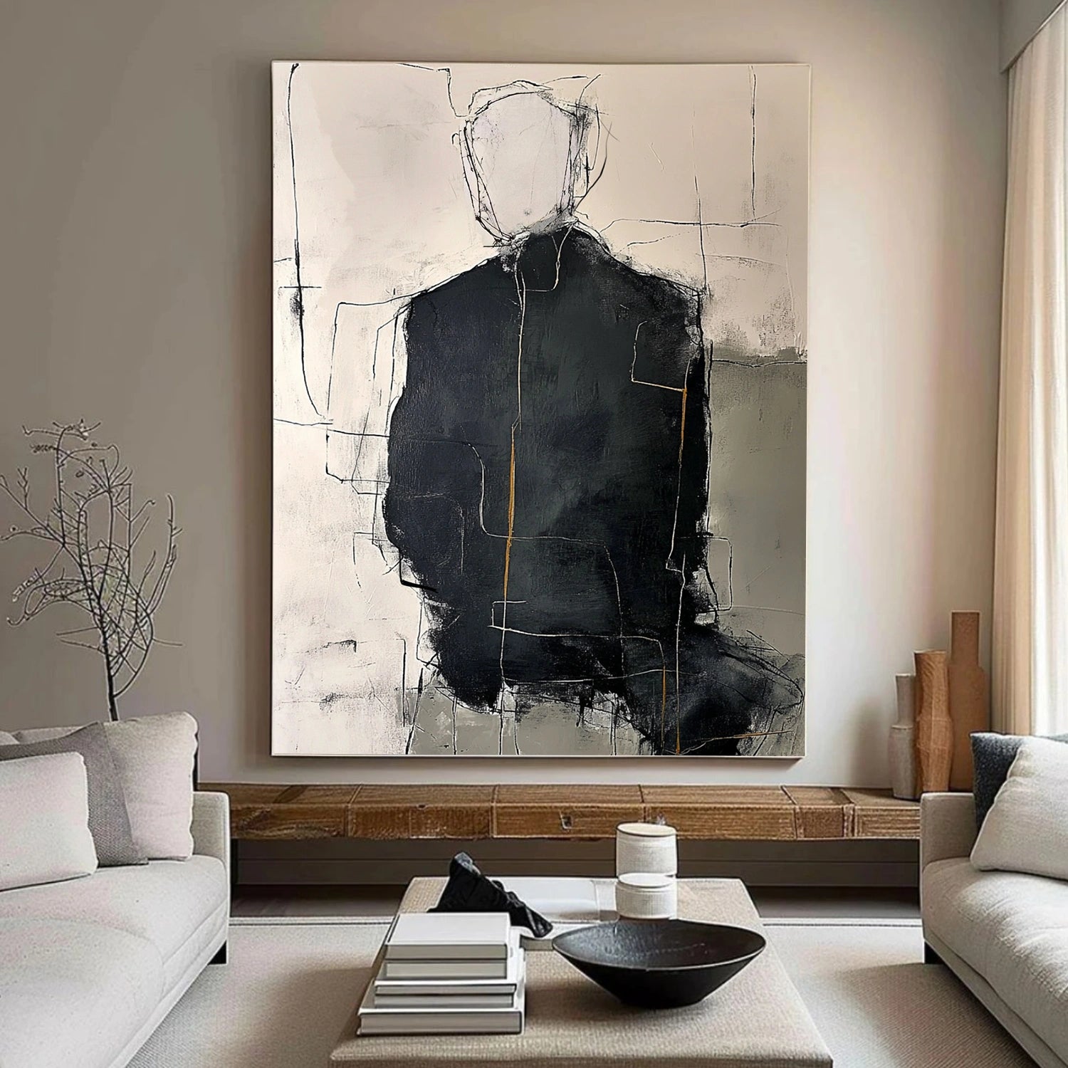 Abstract Portrait Canvas Art #AE116