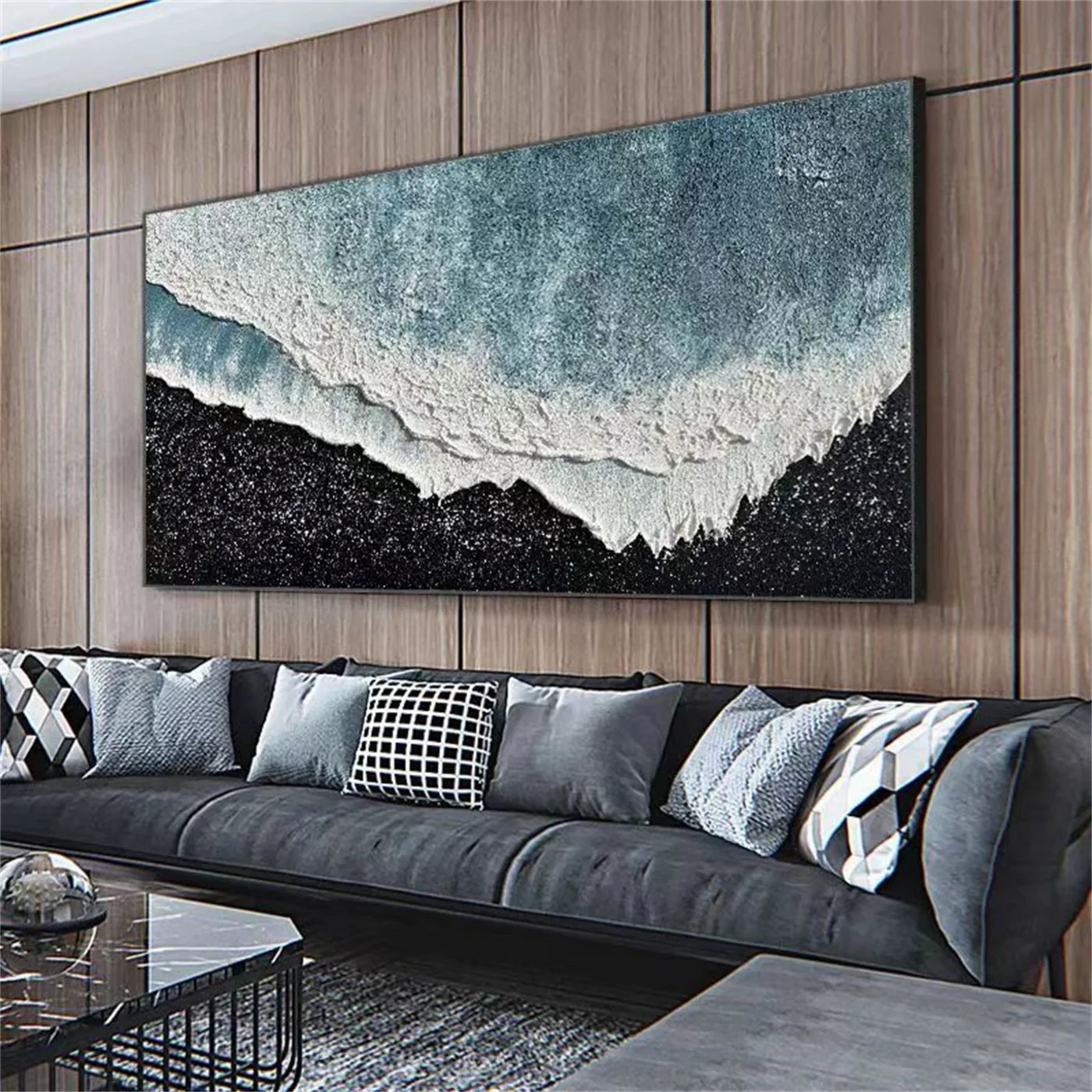 Ocean Textured Painting Canvas #OS012