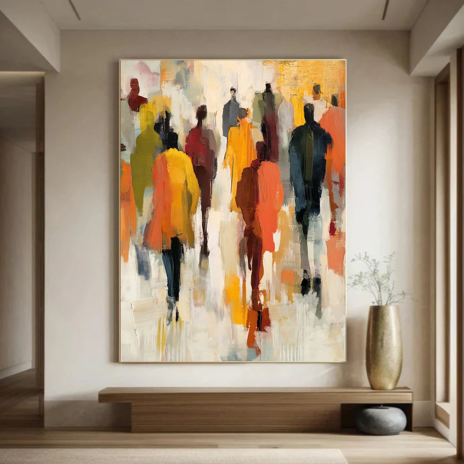Colorful Abstract People Canvas Art #AE079