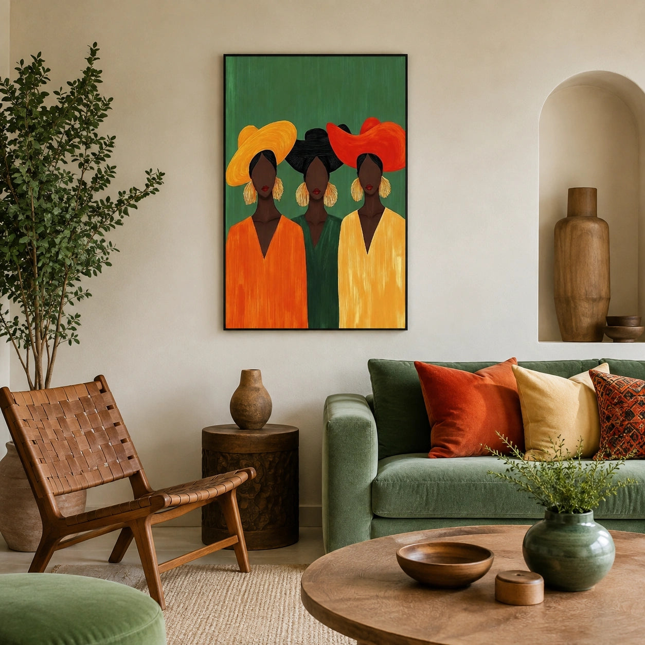 Abstract Portrait Canvas Art #AE163