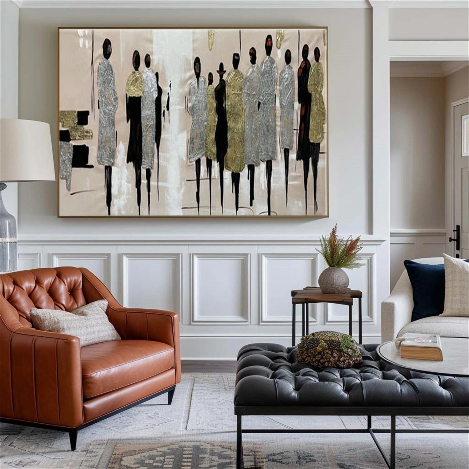 Abstract People Canvas Art #AE037