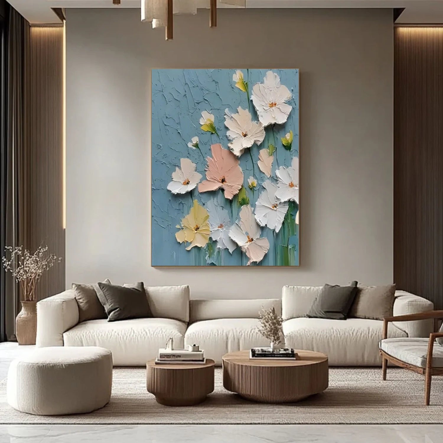 Flower Abstract Textured Wall Art #FP125