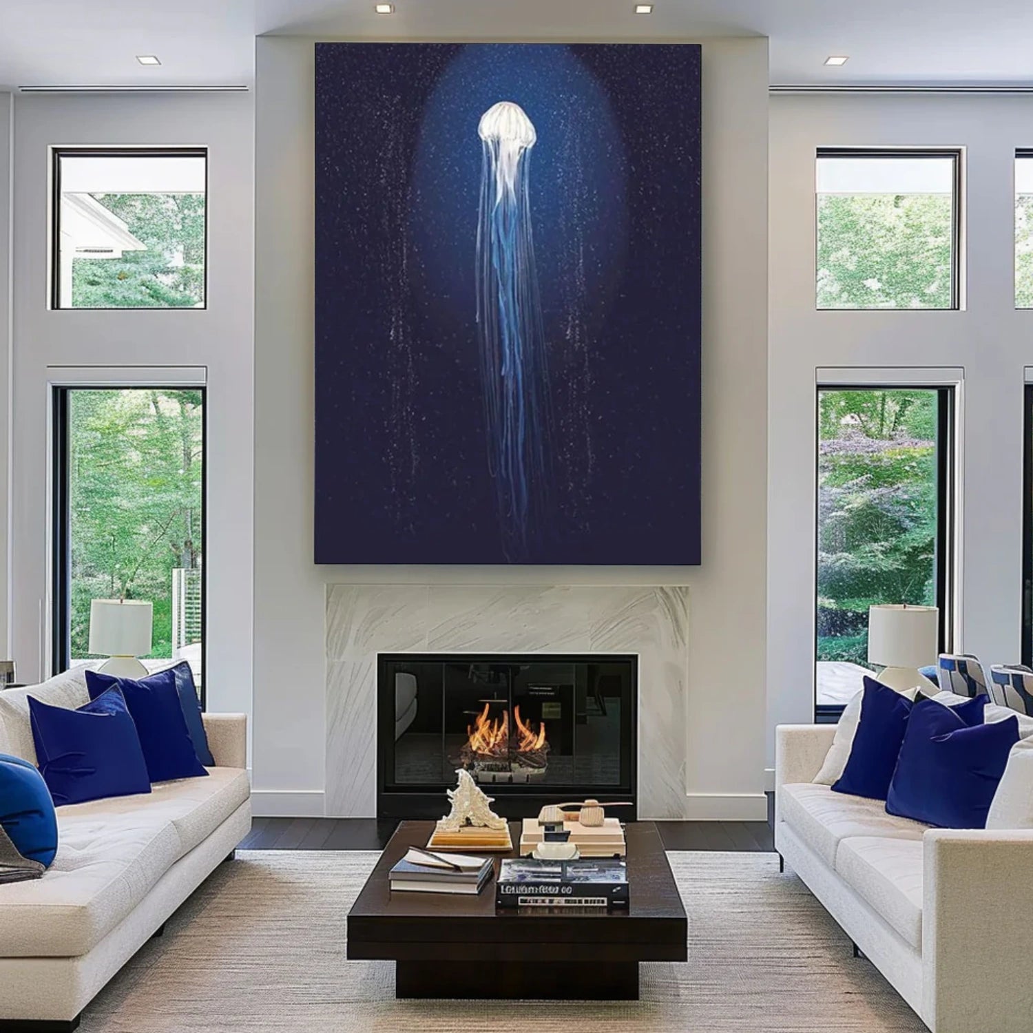 Abstract Animal Jellyfish Wall Art #AC065