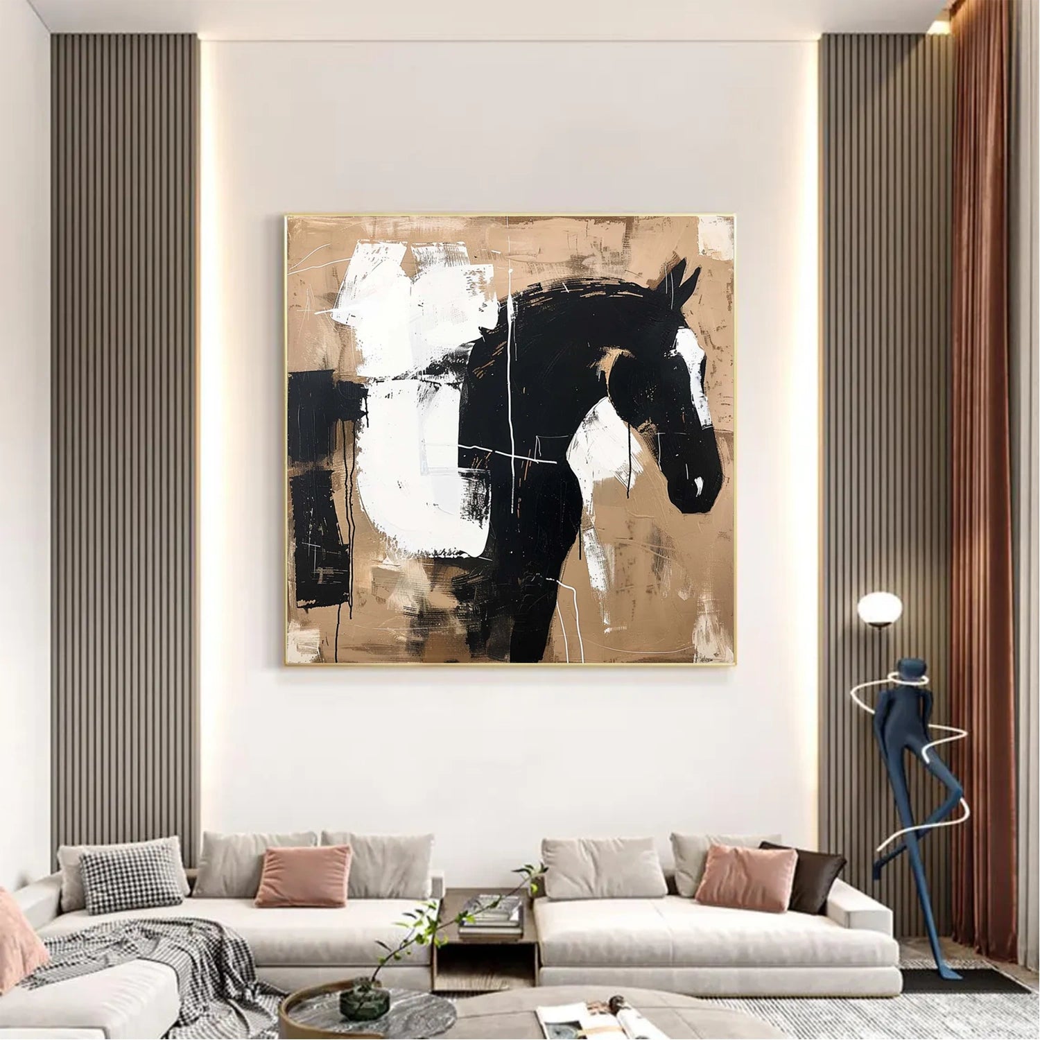 Abstract Animal Horse Wall Art #AC057