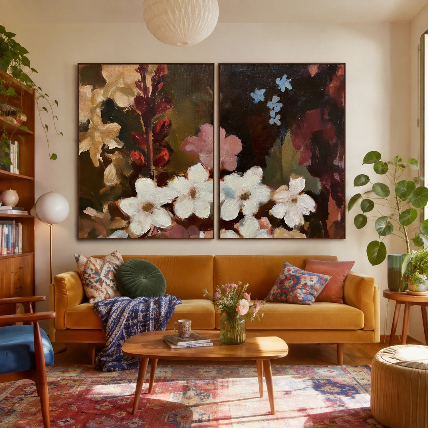 Flower Abstract Wall Art Set of 2 #FP204